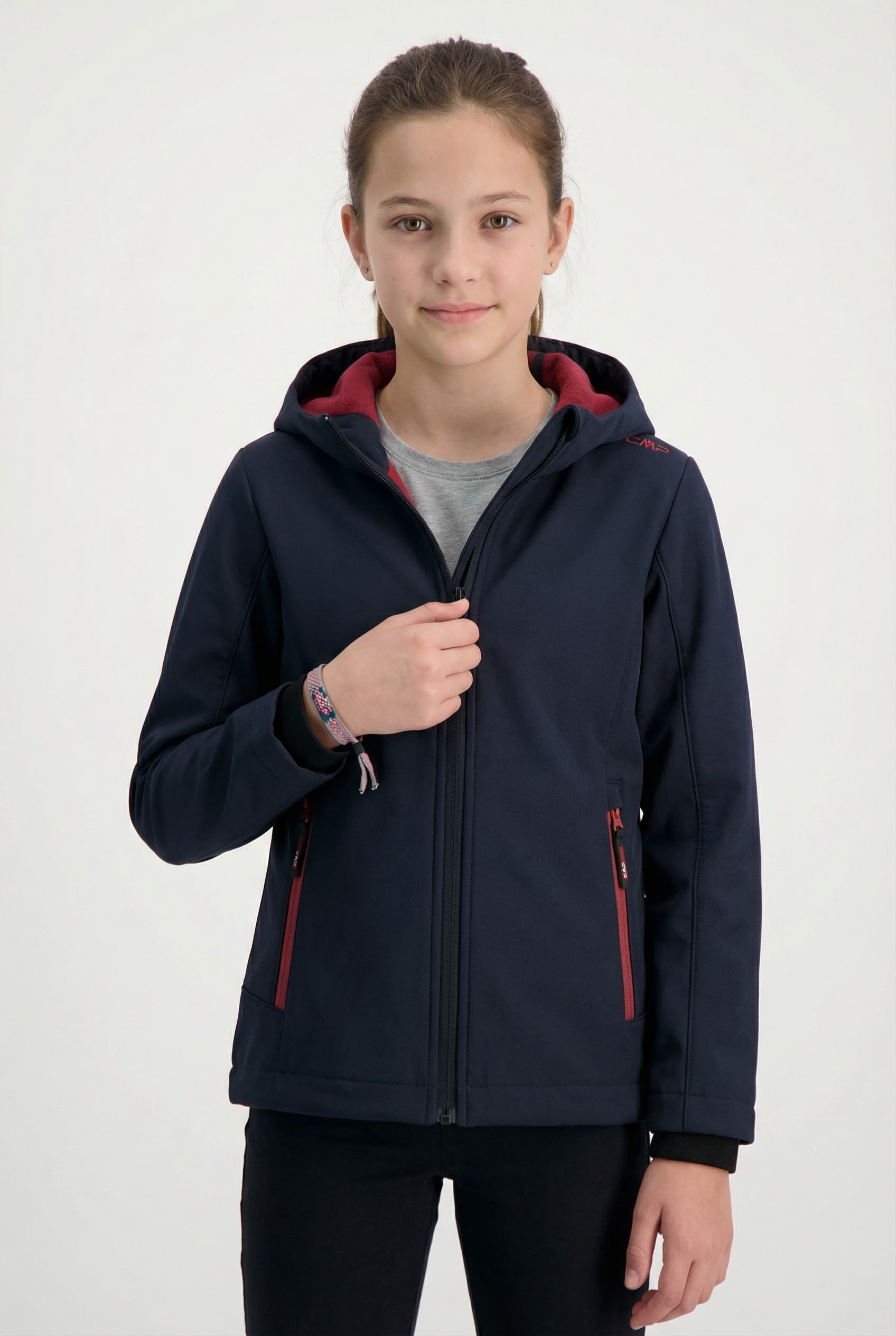 Cmp Antracite, Pe Softshelljacke "Kid G Softshell Jacket" Mit Kapuze Für Kinder, Mit Kapuze, Atmungsaktiv, Wasserabweisend, Windabweisend