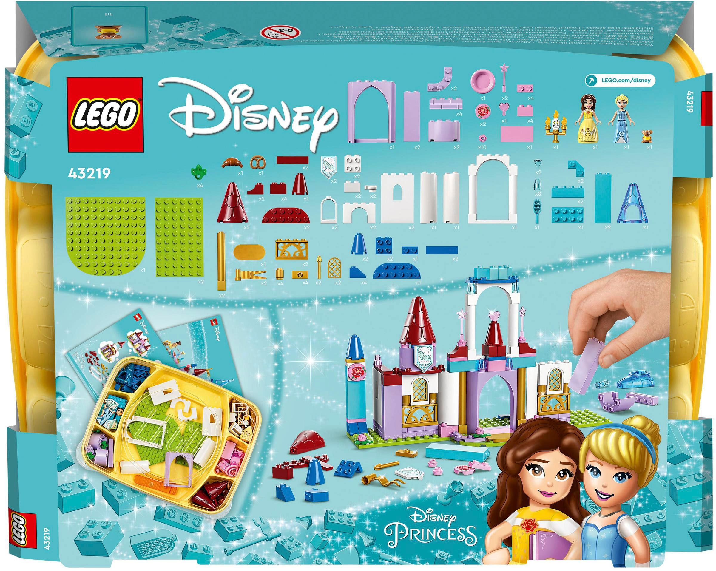 LEGO® Konstruktionsspielsteine »Kreative Schlösserbox (43219), LEGO® Disney Princess«, (140 St.)