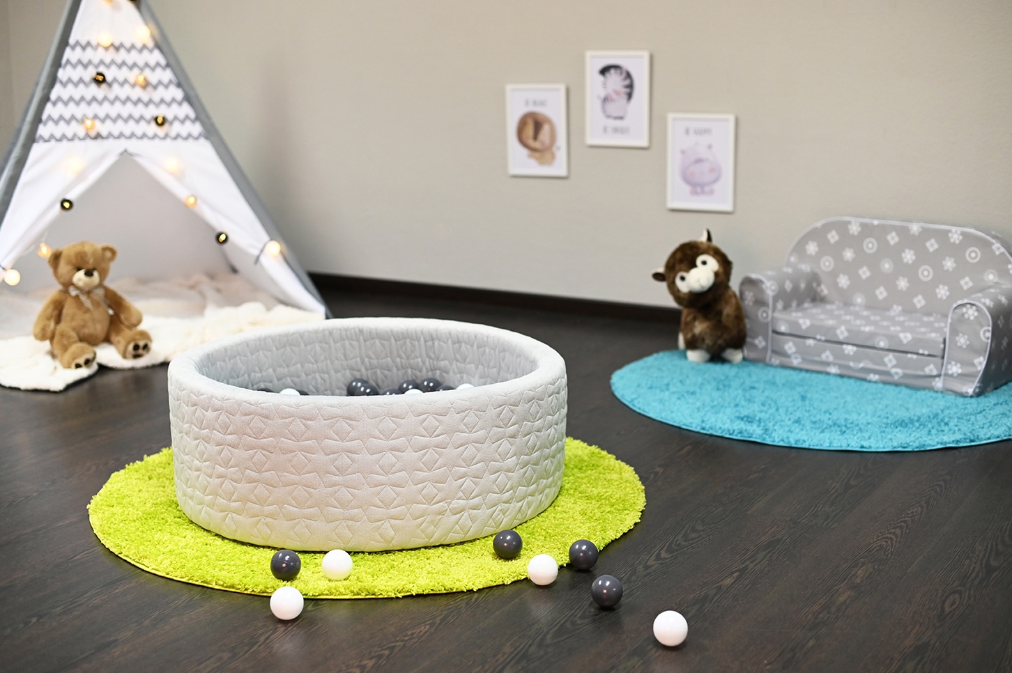 Knorrtoys® Bällebad »Soft, Geo Grey«, mit 300 Bällen Grey/creme; Made in Europe