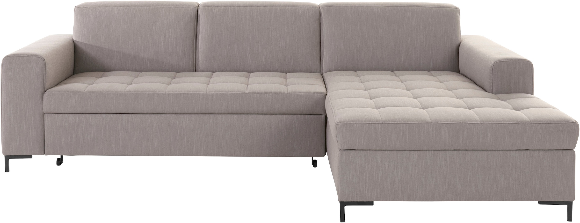 GOODproduct Ecksofa »Grazzo, zeitlos und elegant, mit moderner Sitzheftung, L-Form«, hochwertige Stoffe aus recyceltem Material, Steppung im Sitzbereich