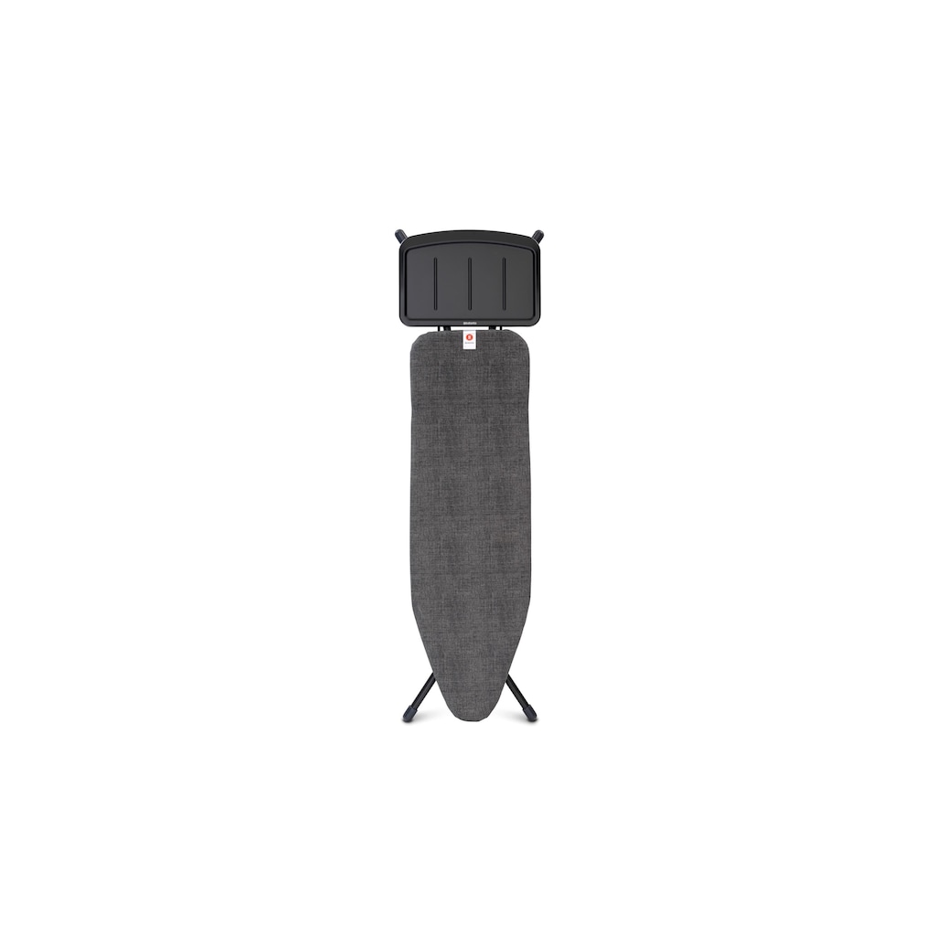 Brabantia Bügelbrett »Denim Black mit Dampfstationsablage«, Bügelfläche 38 cmx124 cm