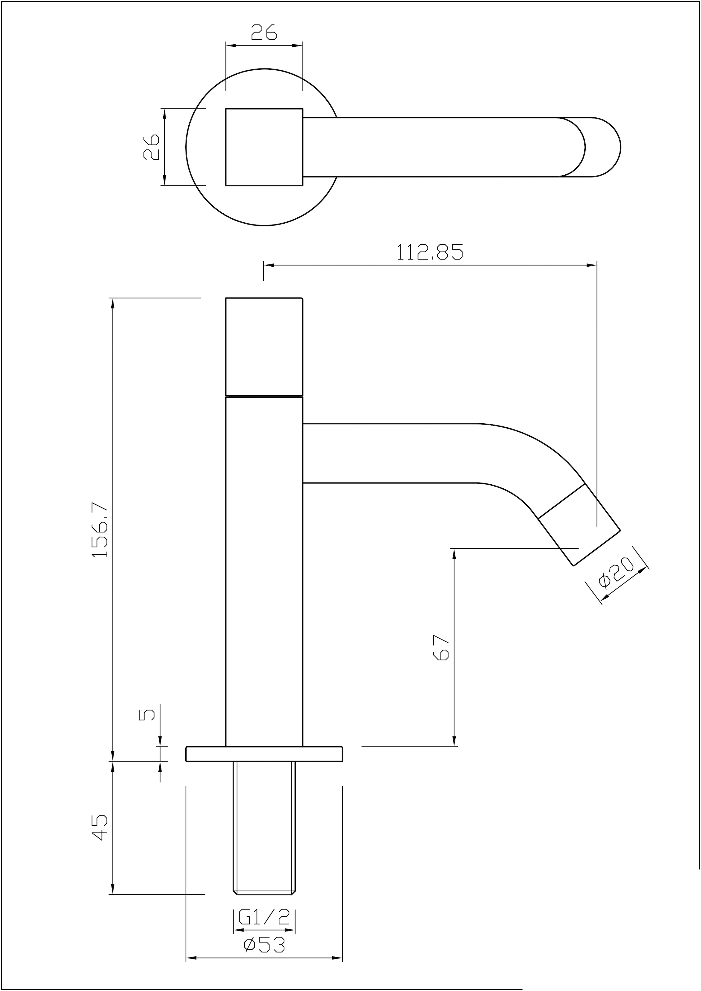 ADOB Waschtischarmatur »Palazzo«, (Kaltwasserarmatur)