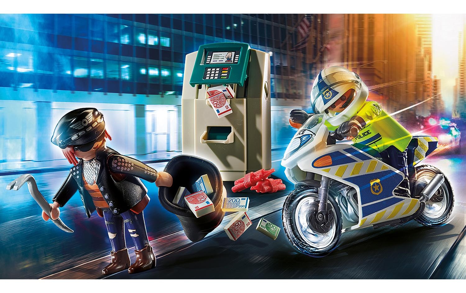 Playmobil® Spielbausteine »City Action Polizei-Motorrad: Verfolgung 70572«, (32 St.)