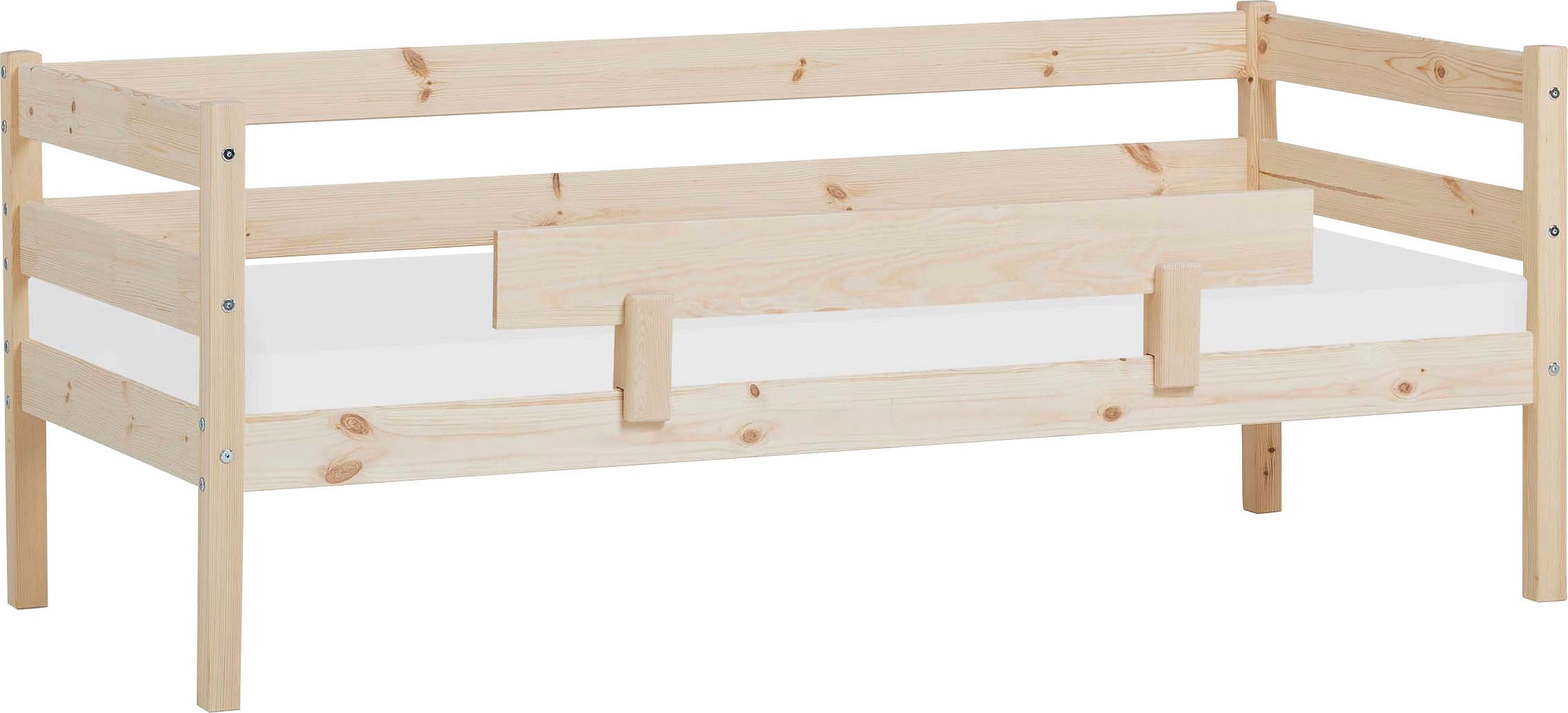 Hoppekids Einzelbett »ECO Comfort Kinderbett, Kiefer Massivholz, Jugendbett inkl. Rollrost« 70x160 cm, wahlweise in verschieden Farben/ Matratze/ Absturzsicherung
