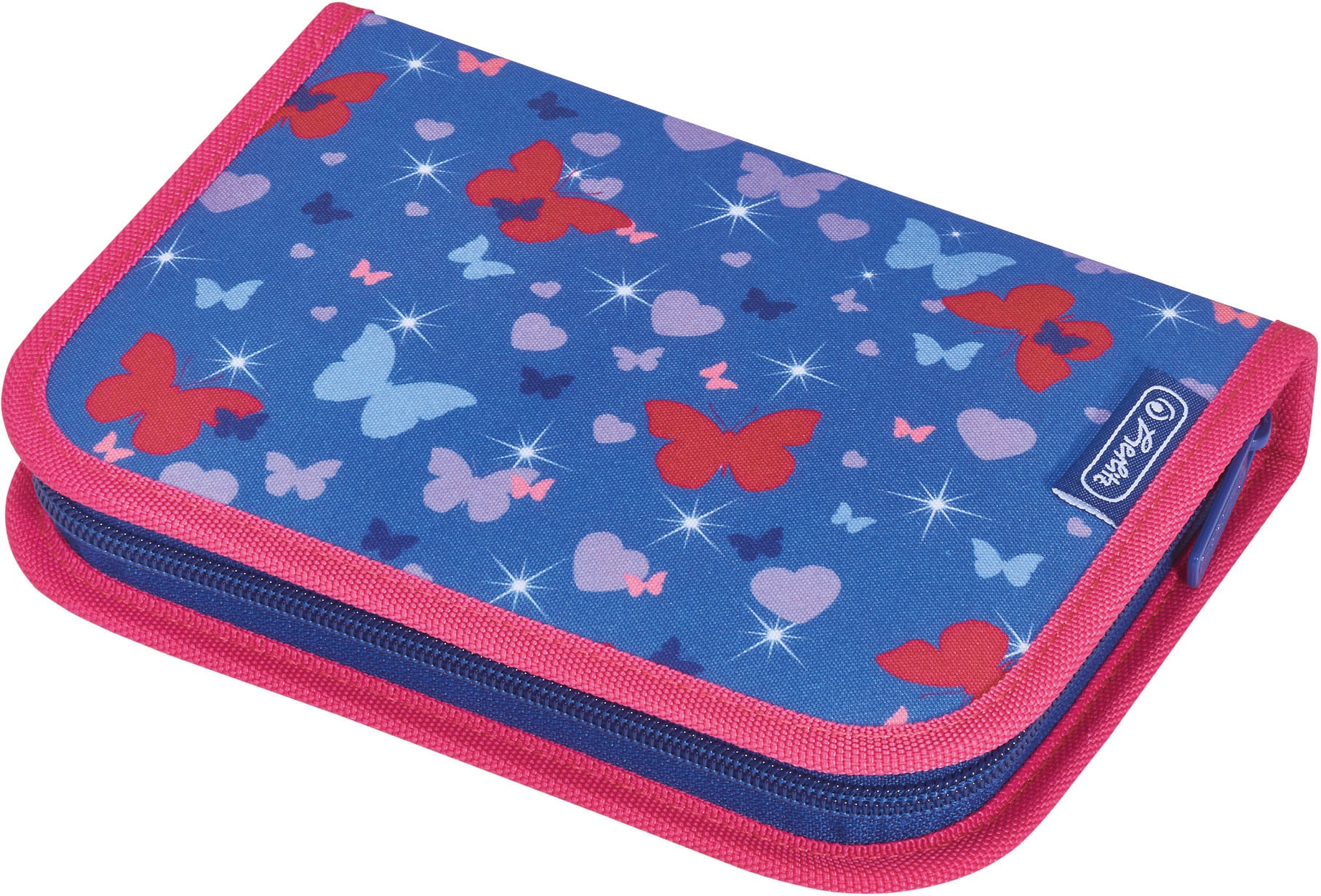 Herlitz Schulrucksack »SoftLight Plus Butterfly«, Reflektoren-Floureszierende Flächen, mit 2 abnehmbaren Applikationen