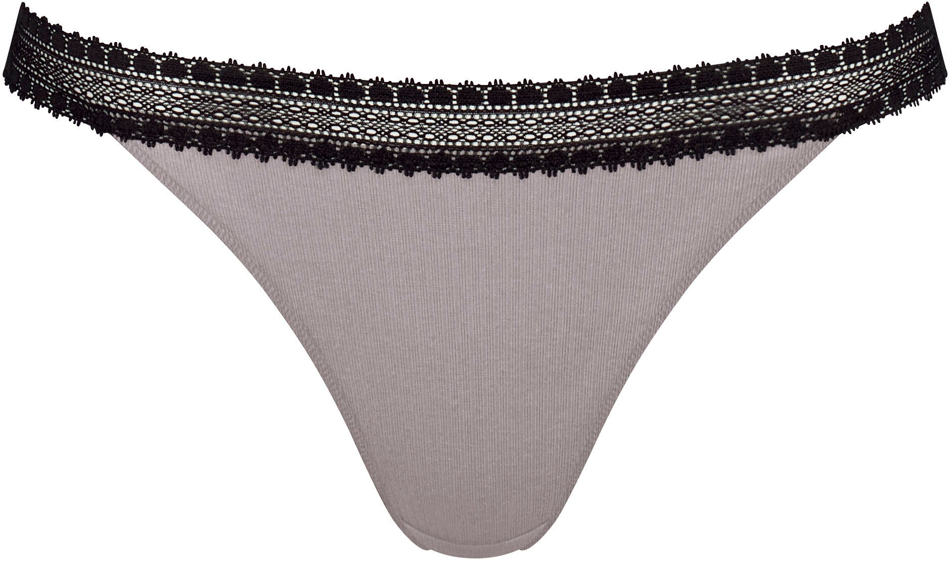 sloggi Tanga »GO Ribbed«, (2er Pack), weiche, Baumwollmischung, Spitzenbesatz, bequem