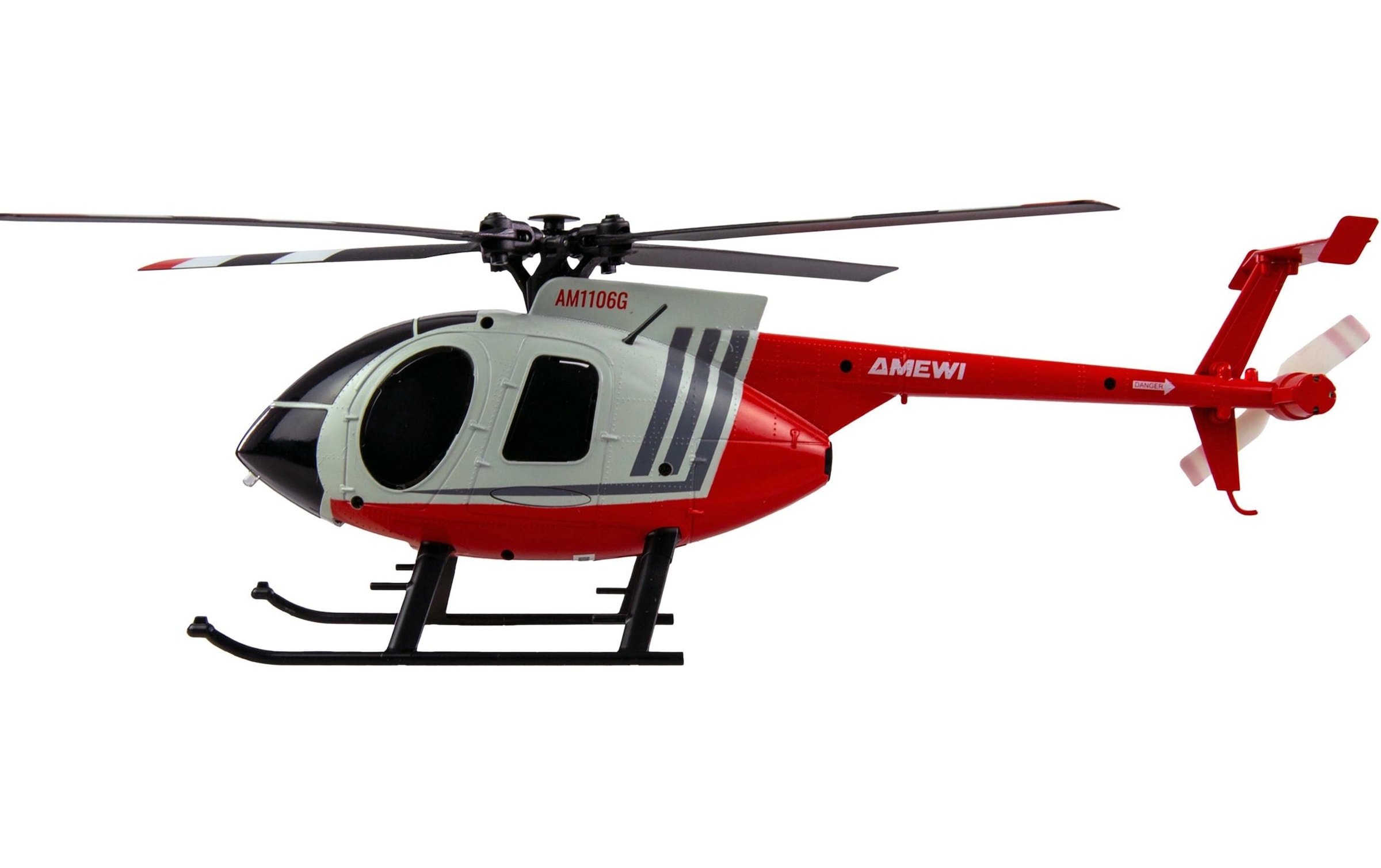 Amewi RC-Helikopter »Hughes MD500 Zivil 4-Kanal 6G RTF«, Antriebsart: Elektro Brushed, Bedienung: Fernsteuerung