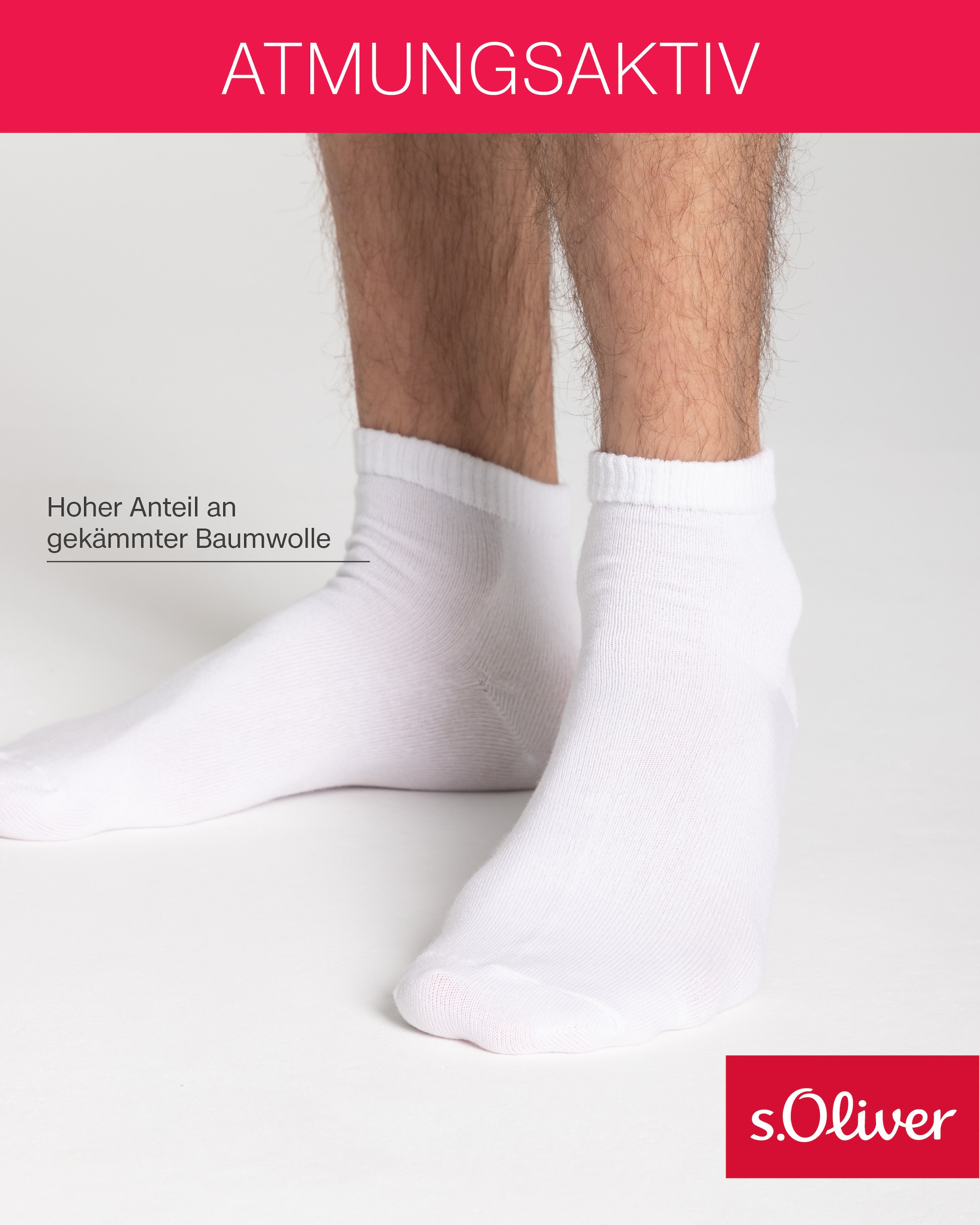 s.Oliver Kurzsocken »originals«, (6 Paar), mit weichem Bund