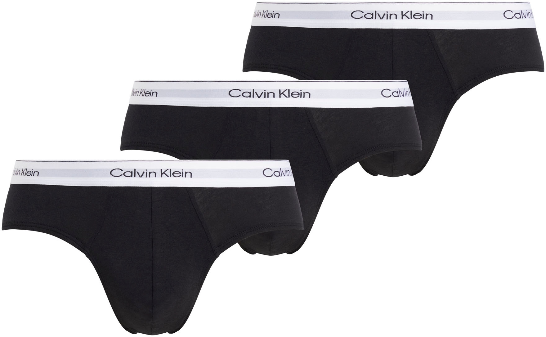 Calvin Klein Underwear Hipster »HIP BRIEF 3PK«, (Packung, 3 St.), mit Logo-Elastikbund (3 Stück)