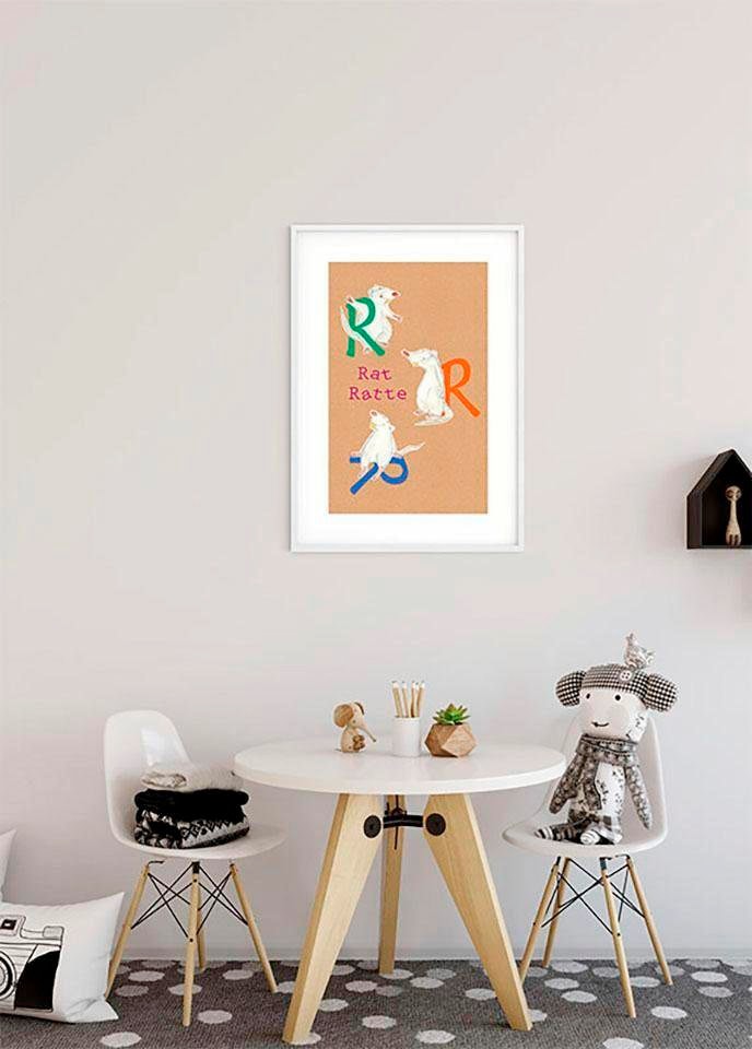 ❤ Komar Poster »ABC Animal R«, Buchstaben, (1 St.), Kinderzimmer,  Schlafzimmer, Wohnzimmer entdecken im Jelmoli-Online Shop