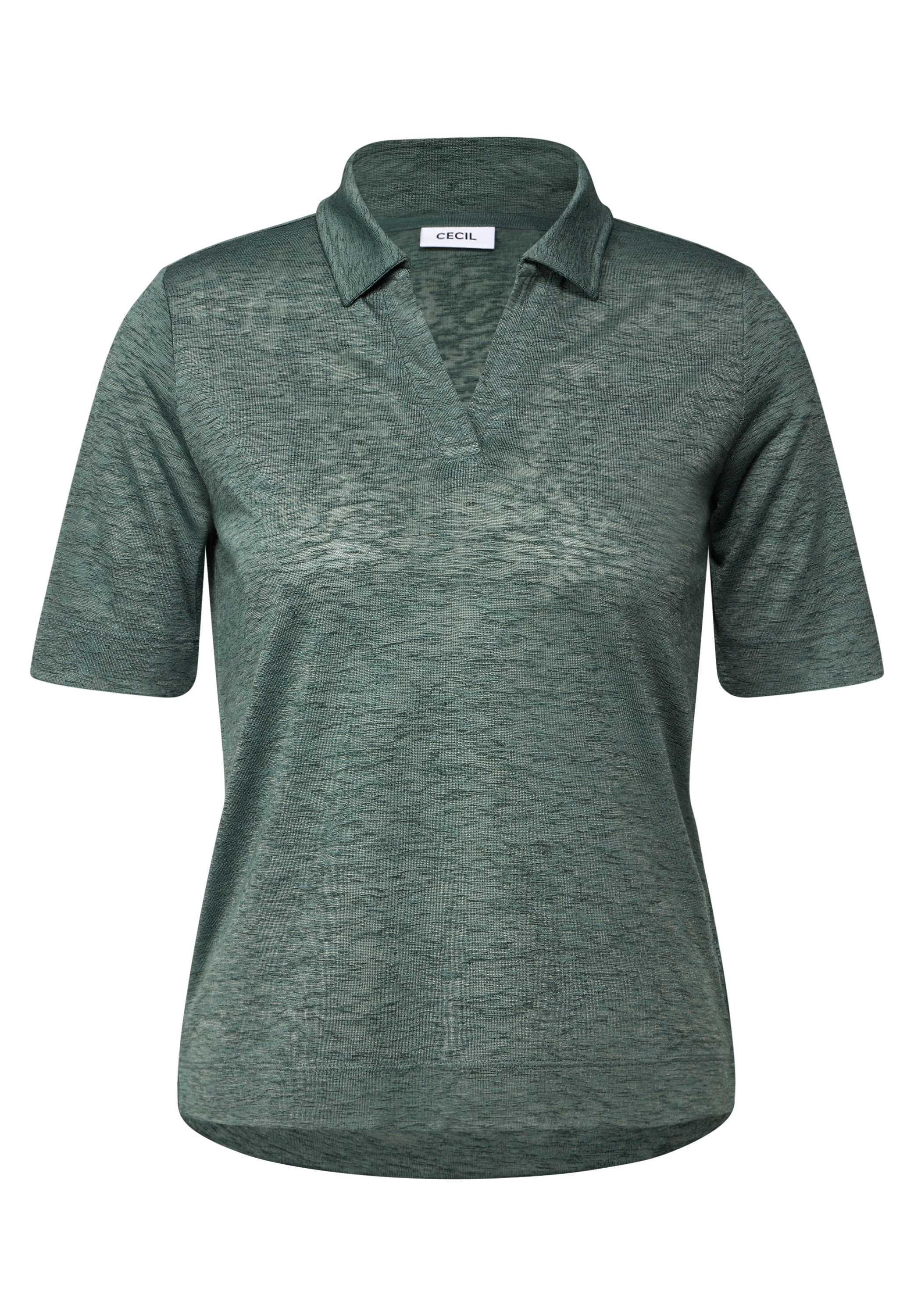 Cecil Poloshirt, in Leinen-Optik