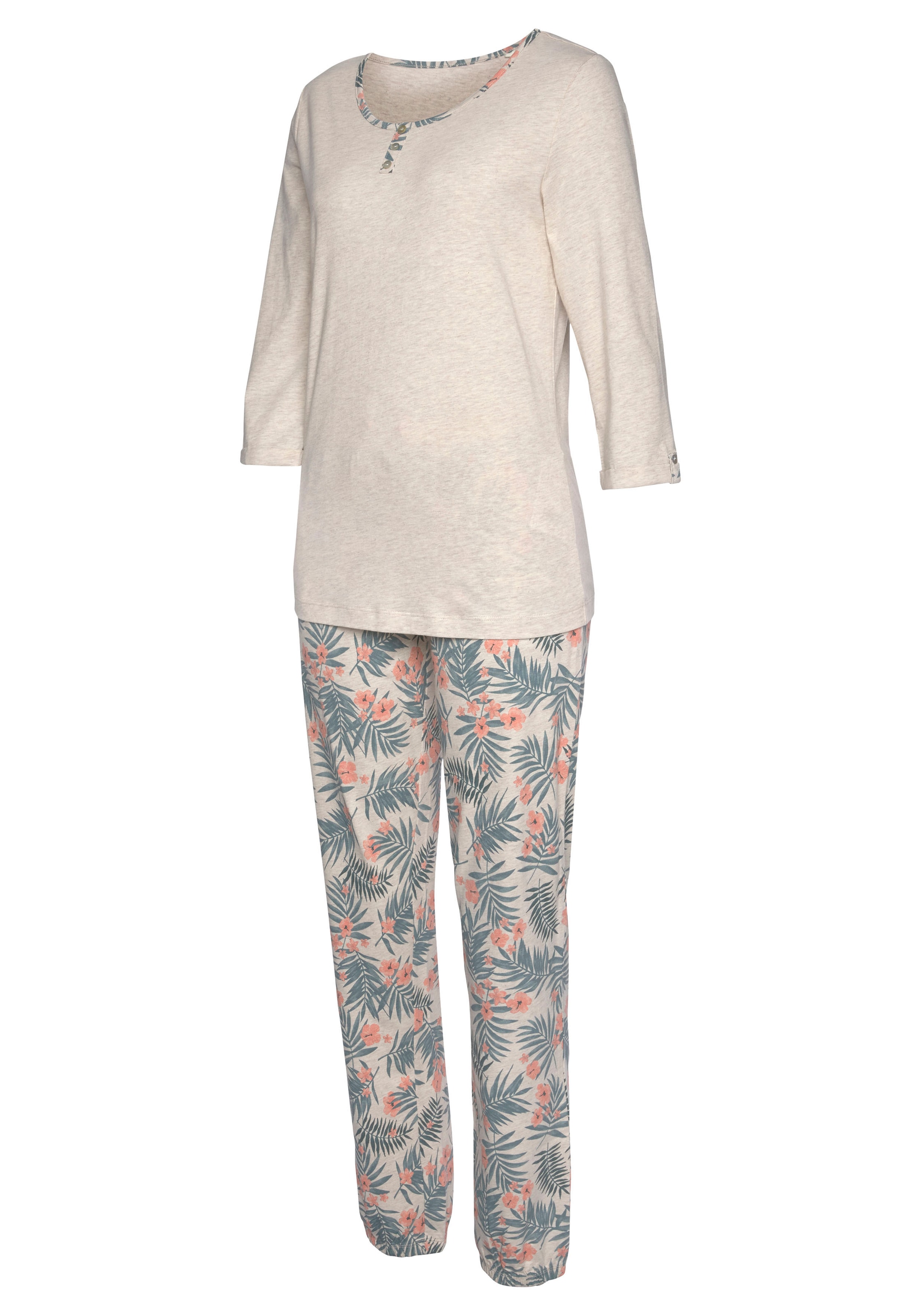 LASCANA Pyjama, (2 tlg., gemusterter Stück), 1 bestellen Schweiz bei online Hose mit Jelmoli-Versand