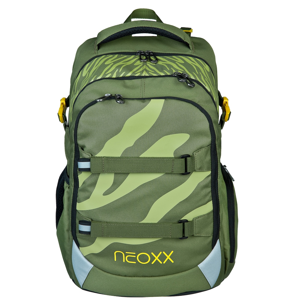 neoxx Schulrucksack »Active, Ready for Green«, reflektierende Details