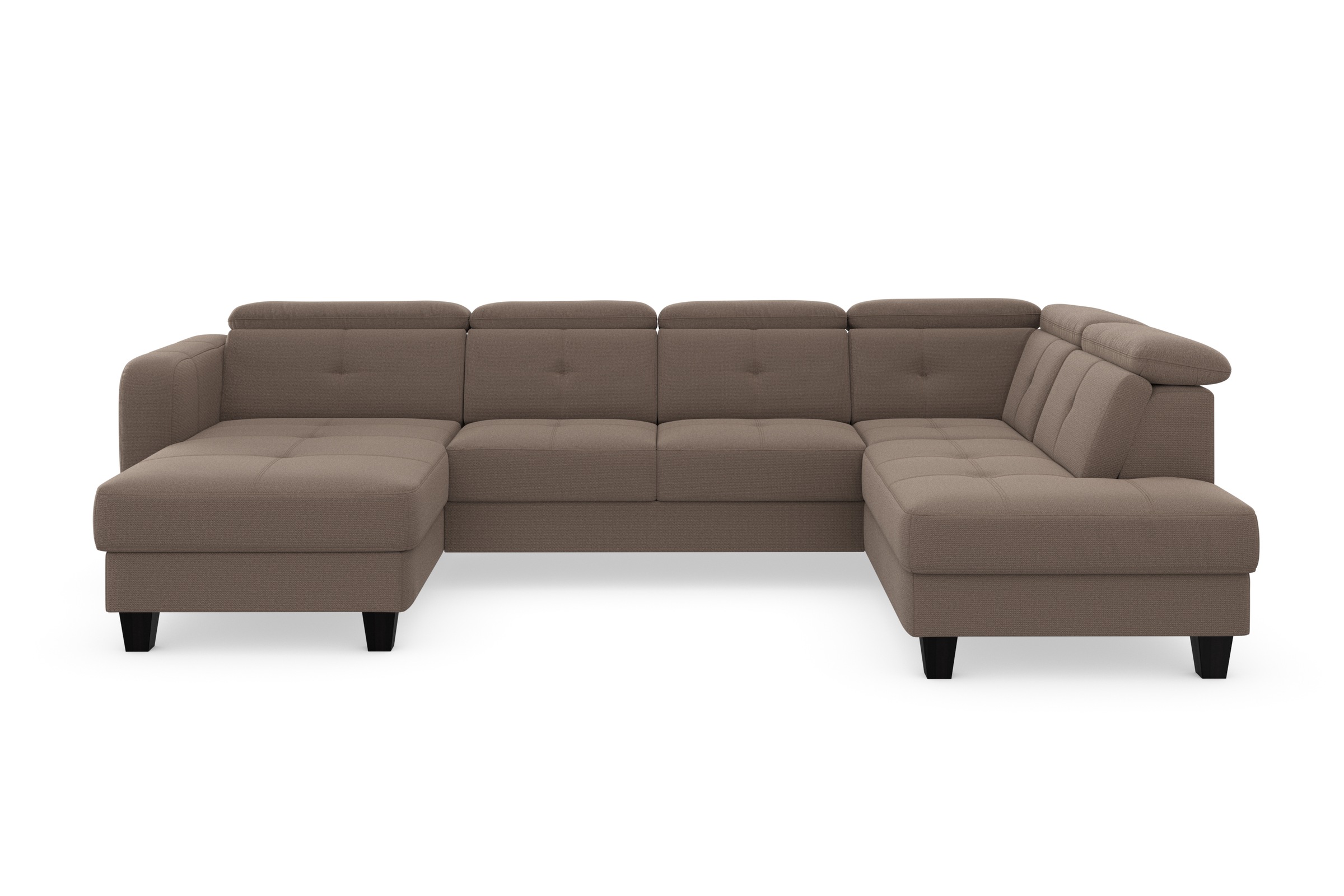 sit&more Wohnlandschaft »Belluci U-Form«, Kopfteilverstellung und Federkern, wahlweise mit Bettfunktion