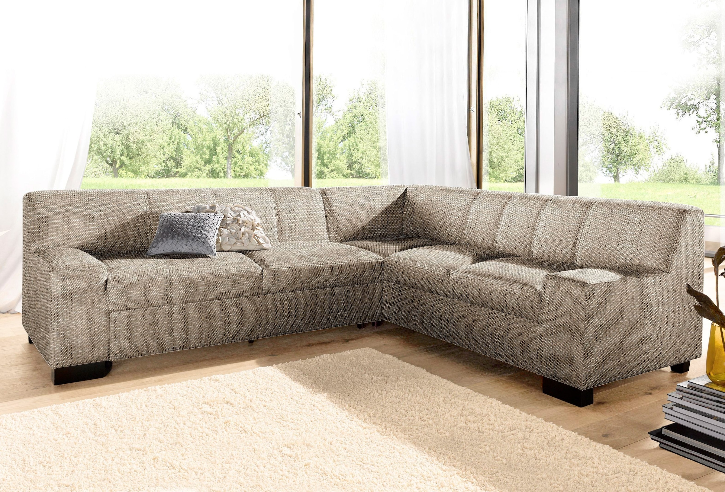 DOMO collection Ecksofa »Norma L-Form«, wahlweise mit Bettfunktion