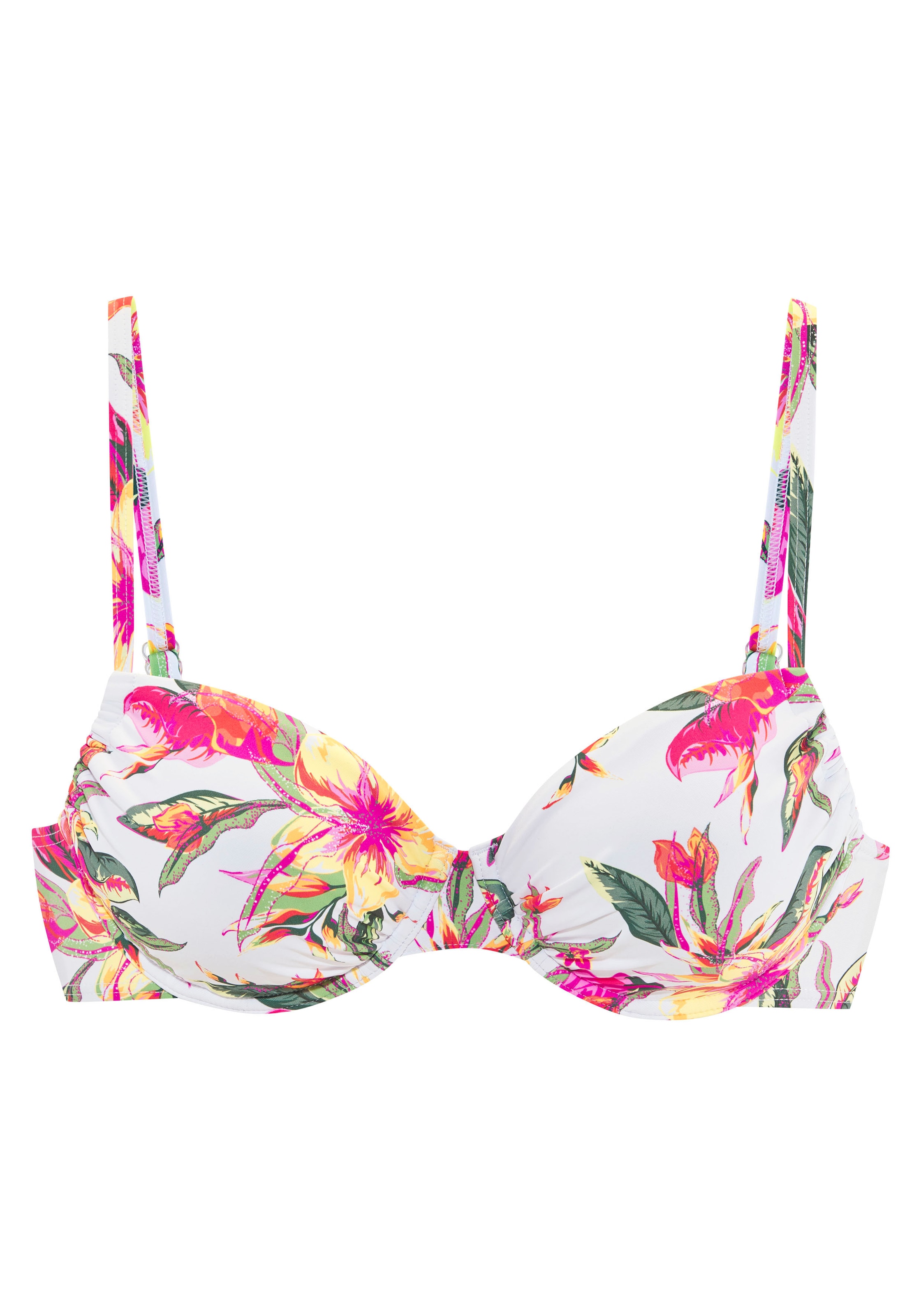 LASCANA Bügel-Bikini-Top »Malia«, mit tropischem Print