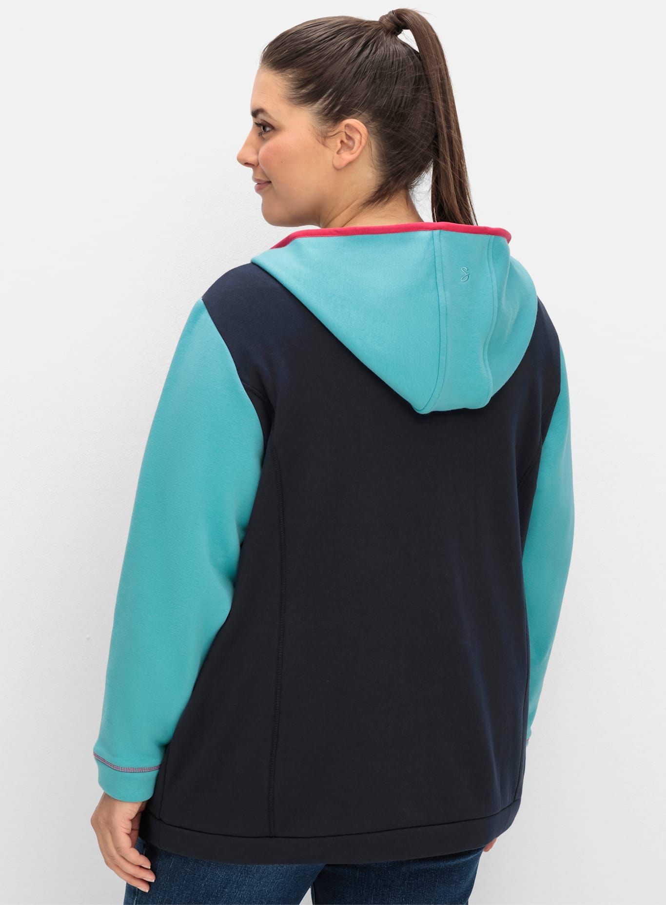 Sheego Fleecejacke, mit Kapuze