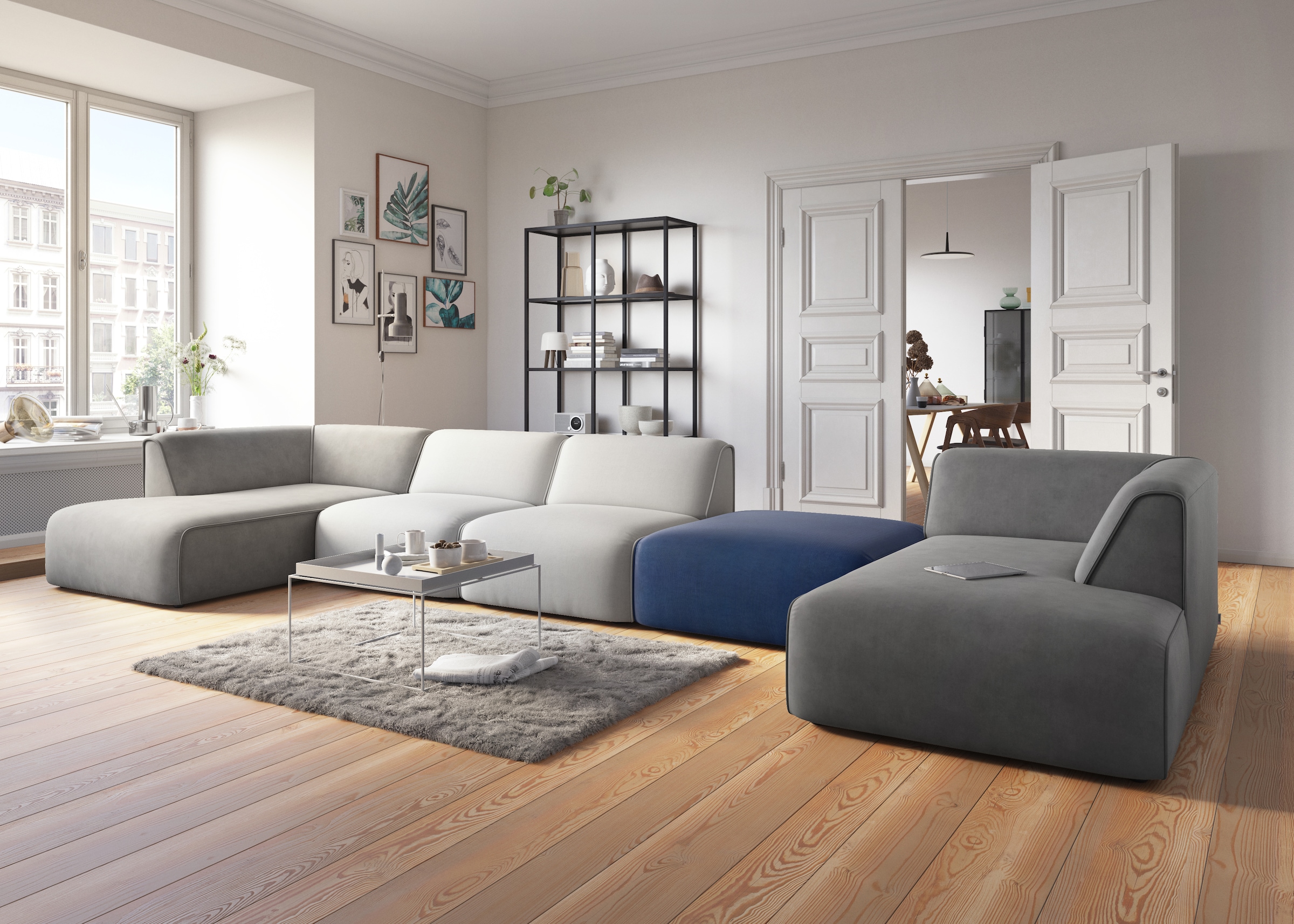 RAUM.ID Sessel »Merid Sofa-Mittelelement, Masse B/T/H: 84/97/46 cm«, als Modul oder separat verwendbar, für individuelle Zusammenstellung