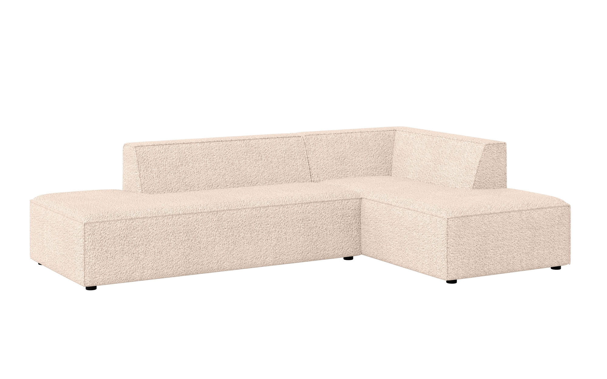 INOSIGN Ecksofa »Ecksofa Cavan mit Ottomane links oder rechts bestellbar«, L-Form mit Wellenunterfederung, Masse B/T/H: 270/180/72 cm