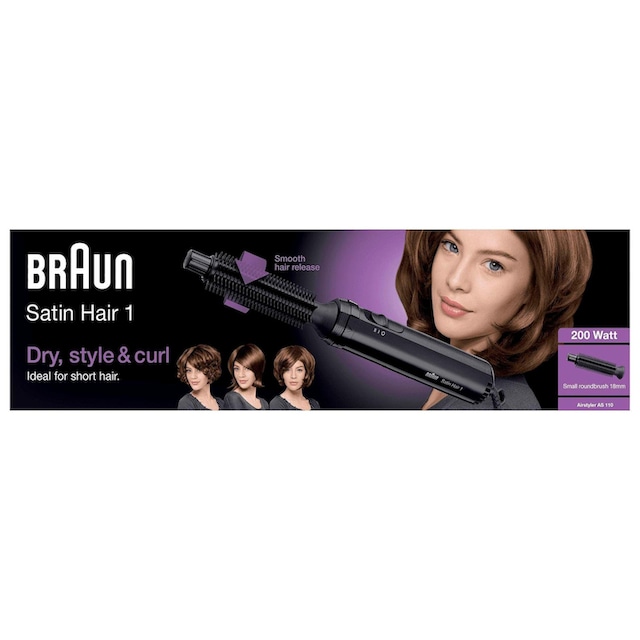 ❤ Braun Warmluftbürste »Satin Hair 1 AS 110« kaufen im Jelmoli-Online Shop