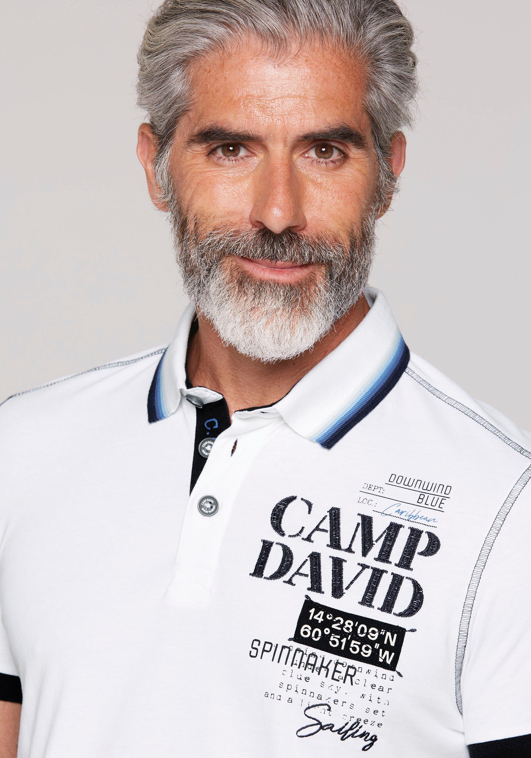 CAMP DAVID Poloshirt, mit Logo-Applikationen