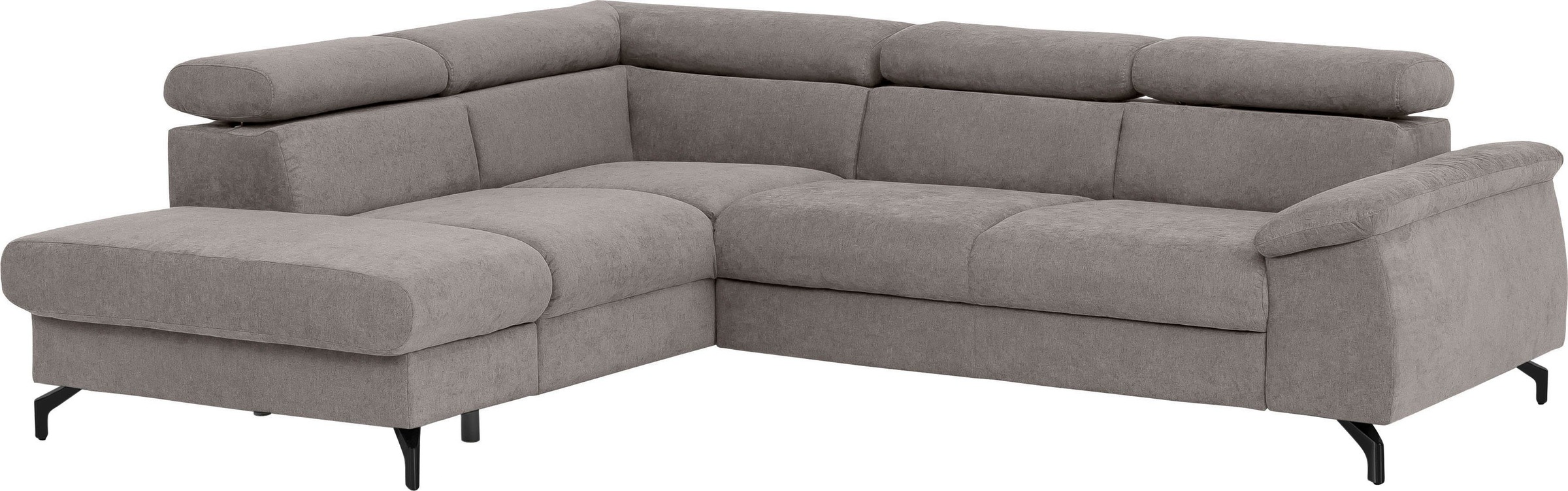 COTTA Polstergarnitur »Komaris«, (Set), Set: bestehend aus Ecksofa und Hocker, frei im Raum stellbar