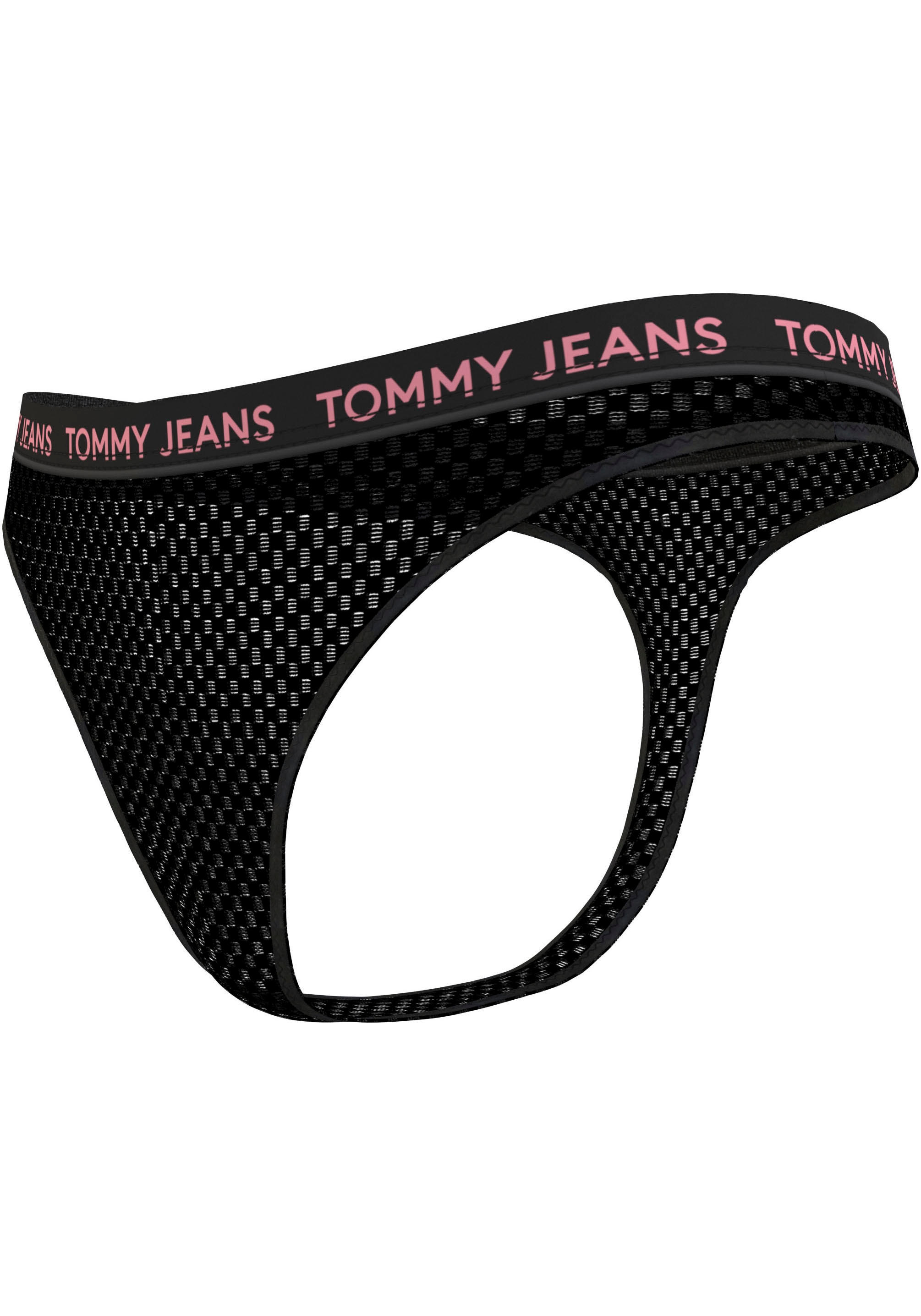 Tommy Hilfiger Underwear Slip »3P HR THONG LACE (EXT SIZES)«, (Packung, 3 St., 3er), leicht transparente Qualität, Logoschriftzug