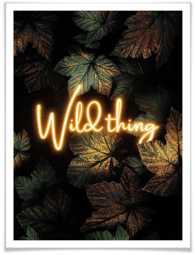 Wall-Art Poster »Wild Thing«, Schriftzug, (1 St.) online bestellen |  Jelmoli-Versand