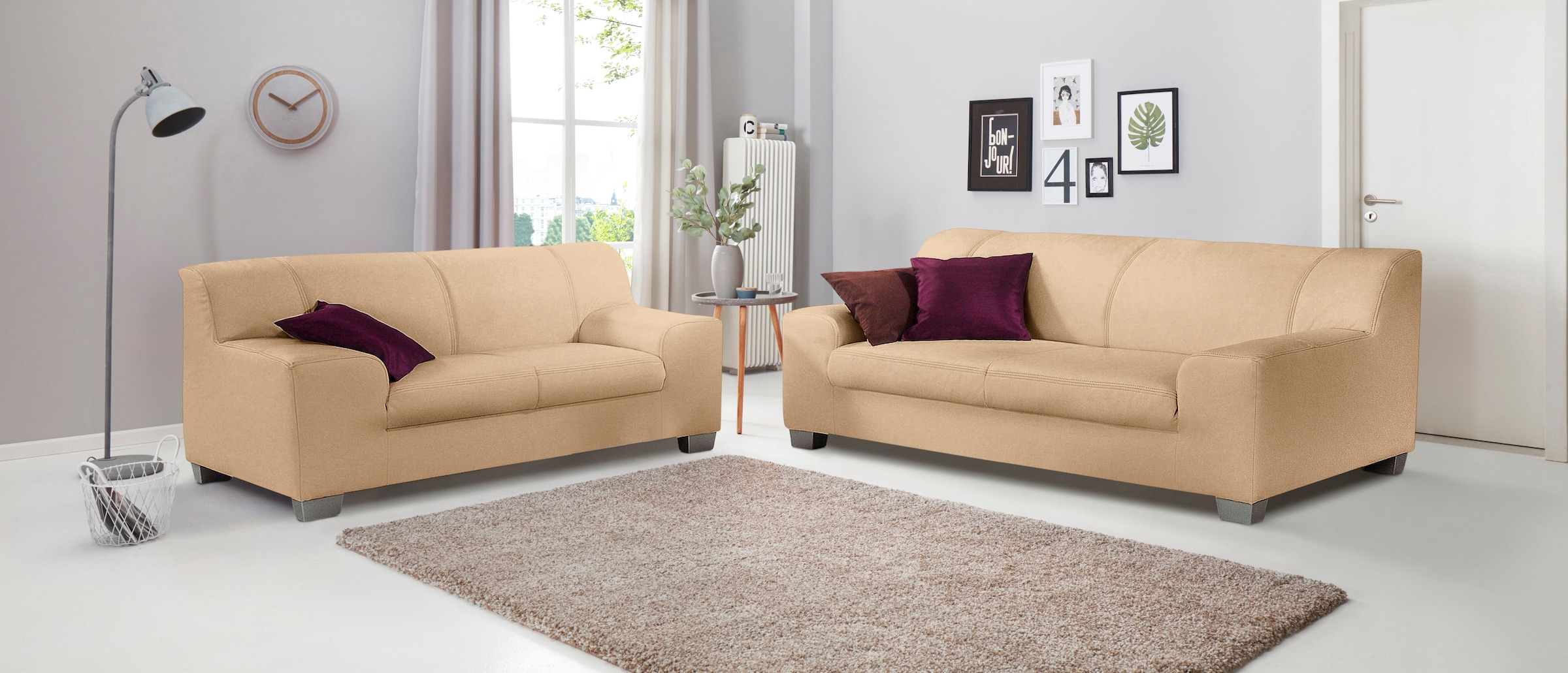 DOMO collection Polstergarnitur »Amando«, (Spar-Set), bestehend aus 2er- und 3er-Sofa