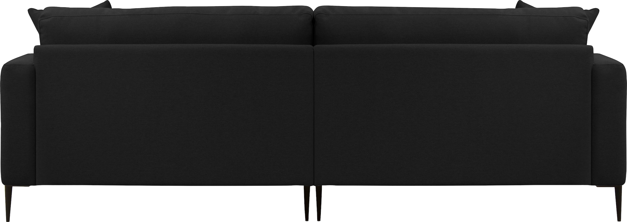 Leonique Big-Sofa »Cozy elegantes Designsofa, Masse B/T/H: 252/97/80 cm«, mit losen Kissen und Metallbeinen