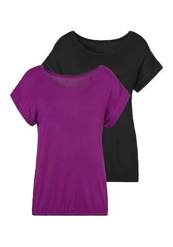 Vivance T-Shirt, (2er-Pack), mit elastischem Saumabschluss kaufen