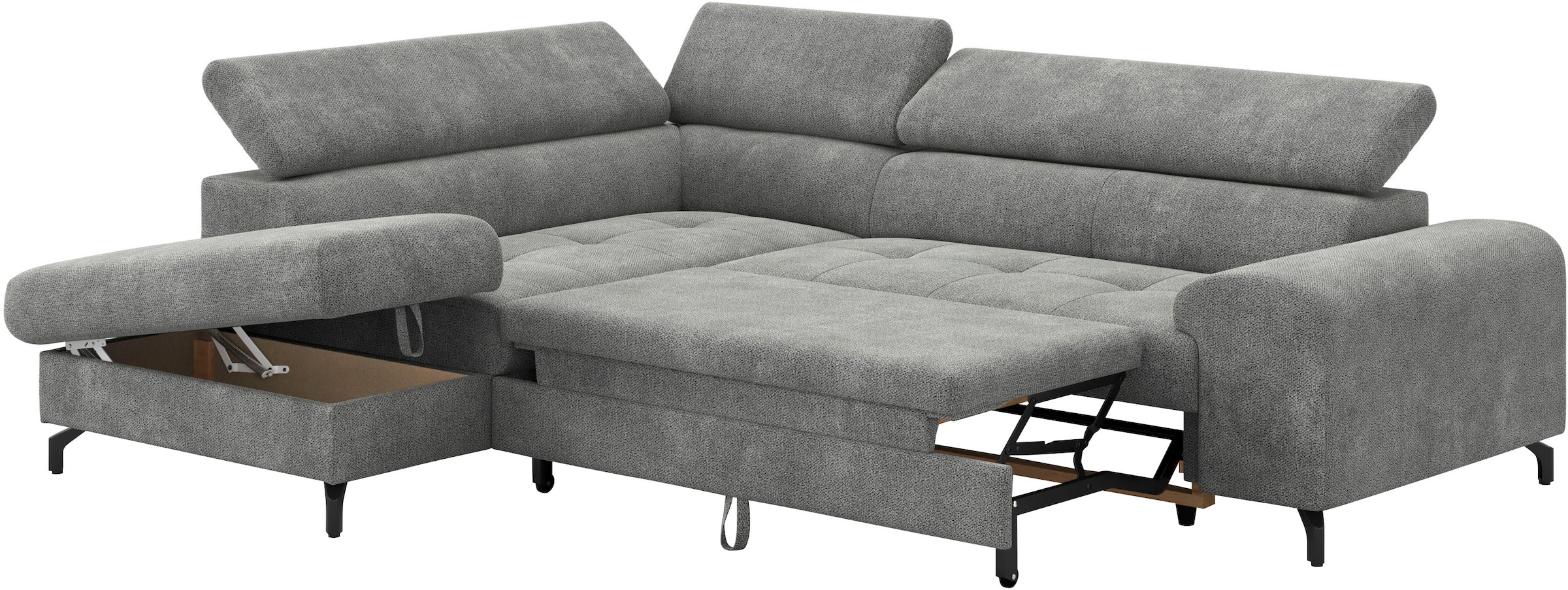 COTTA Ecksofa »Aura L-Form«, mit Schlaffunktion, Bettkasten und Kopfteilverstellung