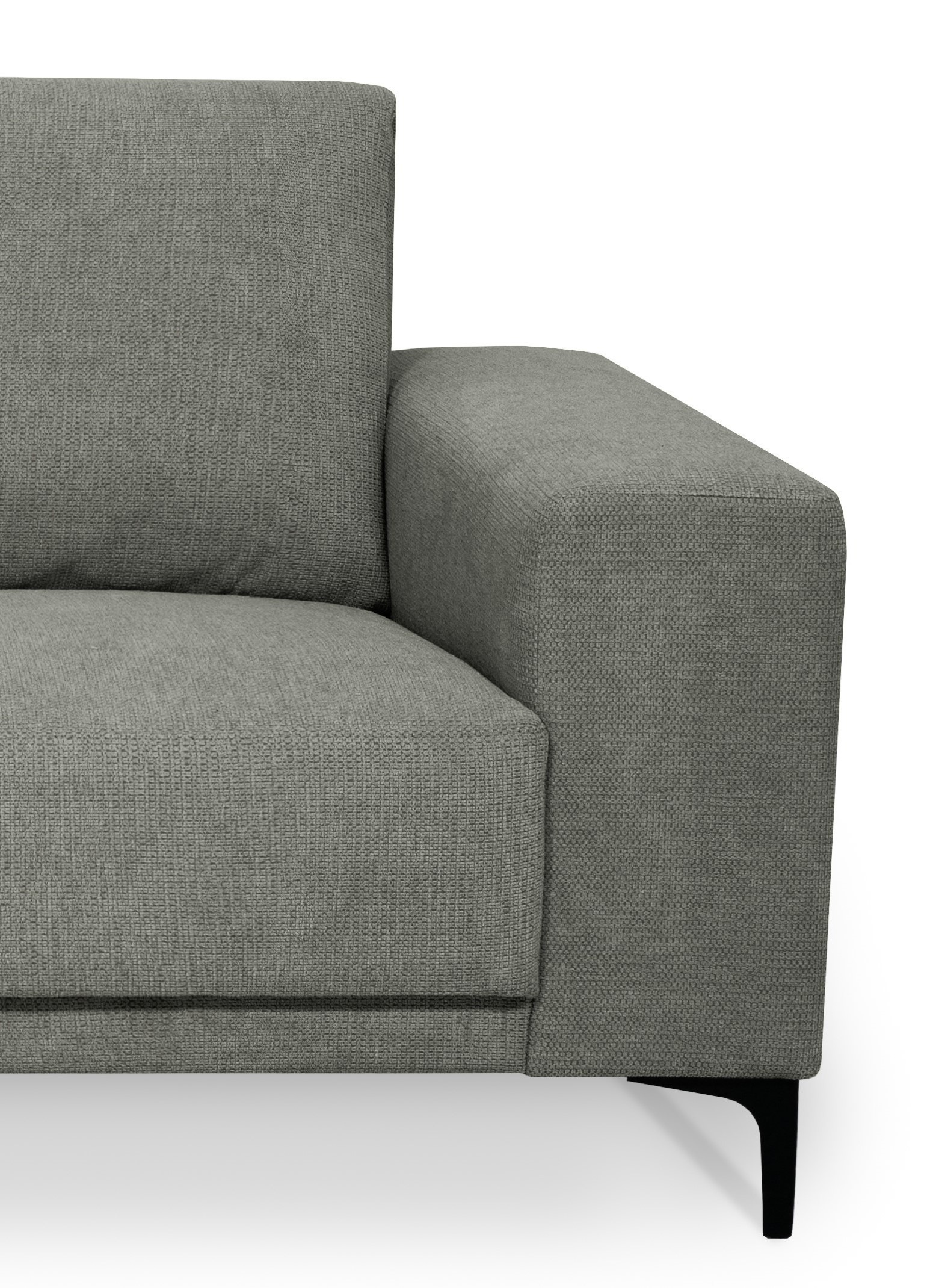 Places of Style Ecksofa »Xander, L-Form,«, Breite 280 cm, Soft-Touch Chenille, schwarze Metallfüsse