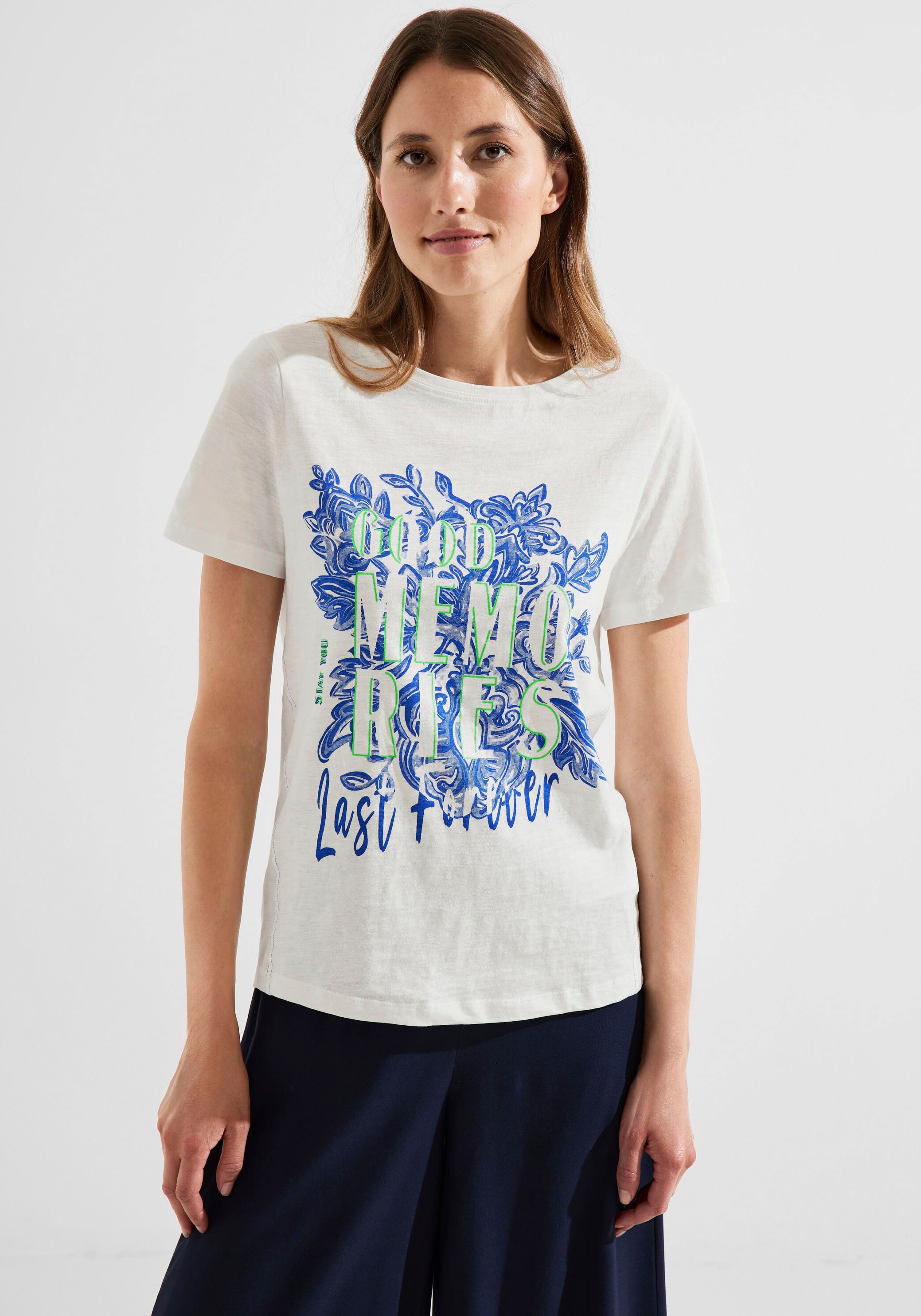 Cecil T-Shirt, mit bei kaufen online Jelmoli-Versand coolem Schweiz Motto-Druck