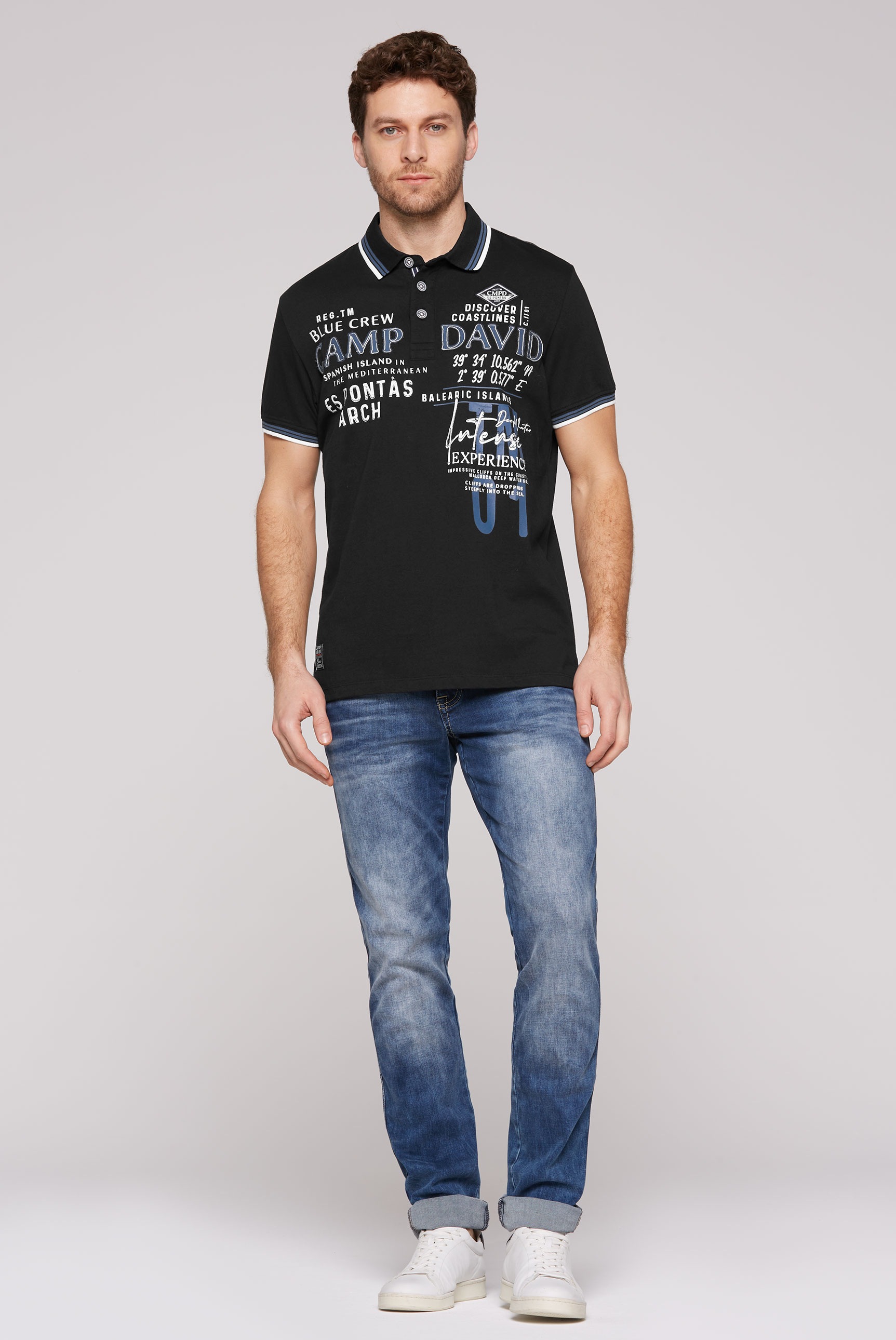 CAMP DAVID Poloshirt, mit Logo Artworks