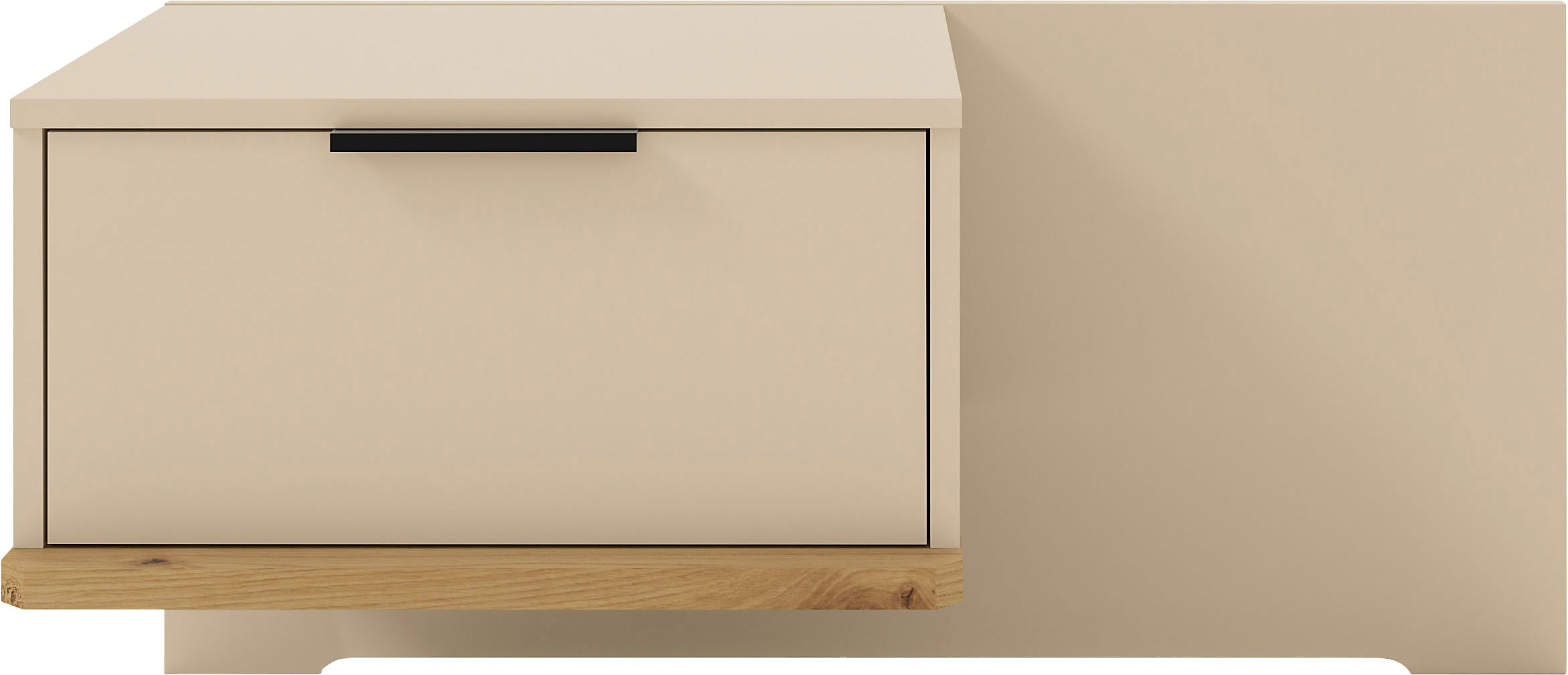 Musterring Nachtschrank "Isabelle" verschiedene Farben, Unterboden in Eiche, Maße B50/90 x H43 x T47 cm