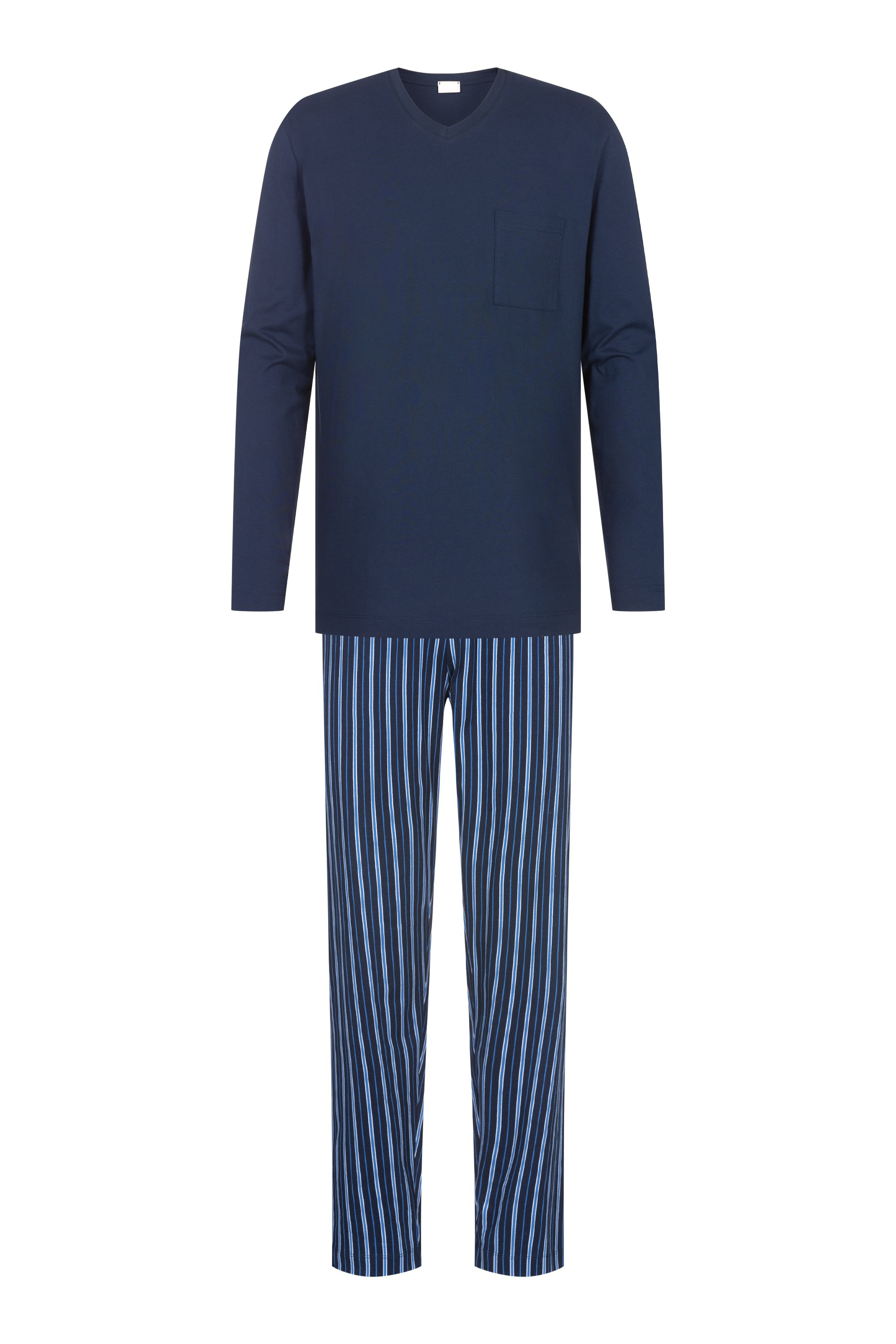 Mey Schlafanzug »STRAIGHT«, (2 tlg.), Langarm-Shirt mit Brusttasche