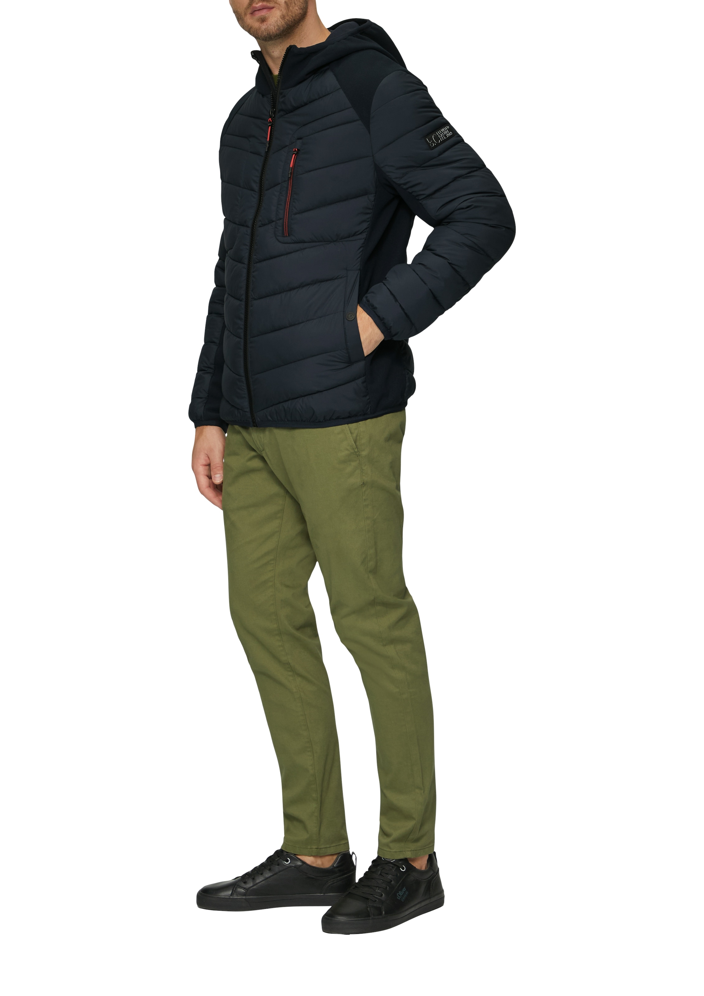 s.Oliver Steppjacke, mit Kapuze, mit Kapuze und Reissverschluss
