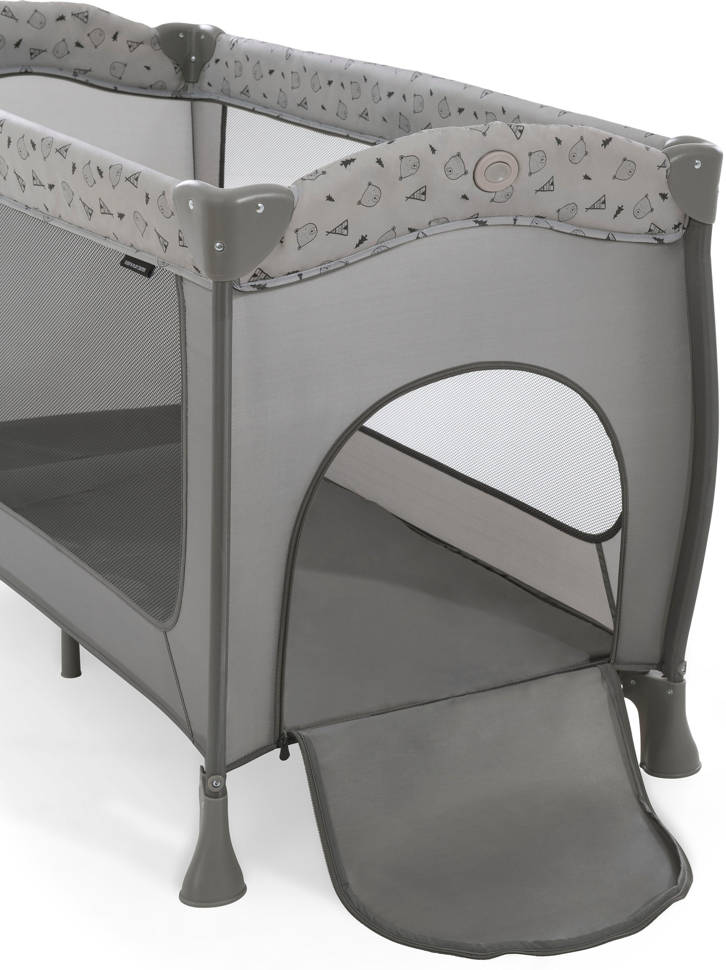 Hauck Baby-Reisebett »Sleep N Play, nordic grey«, (6 tlg.), inkl. Transporttasche