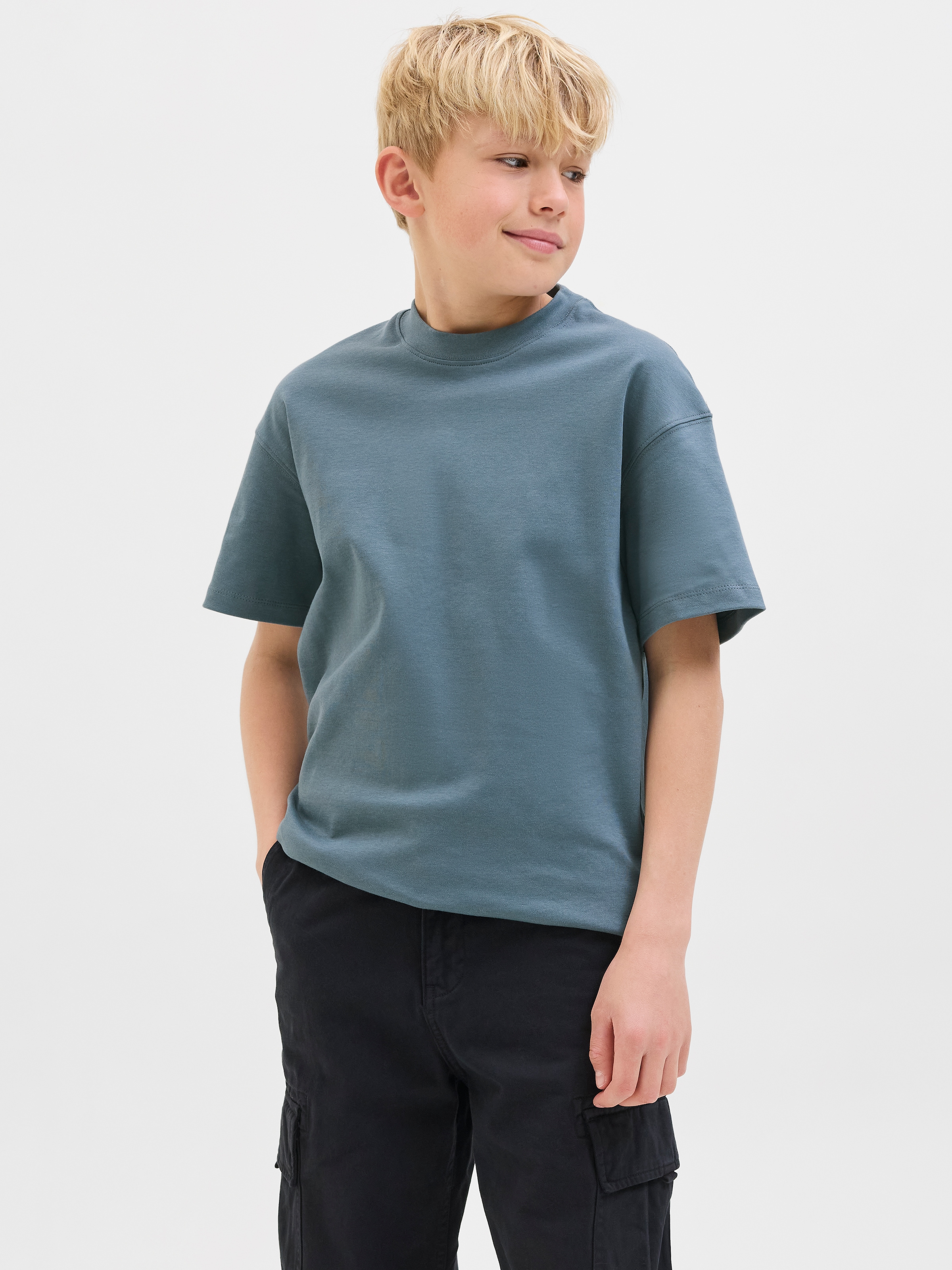 Jack & Jones Junior Rundhalsshirt »JJEURBAN bequem, pflegeleicht, modisch« unifarben, modisch, loose fit, Jersey, Rundhals