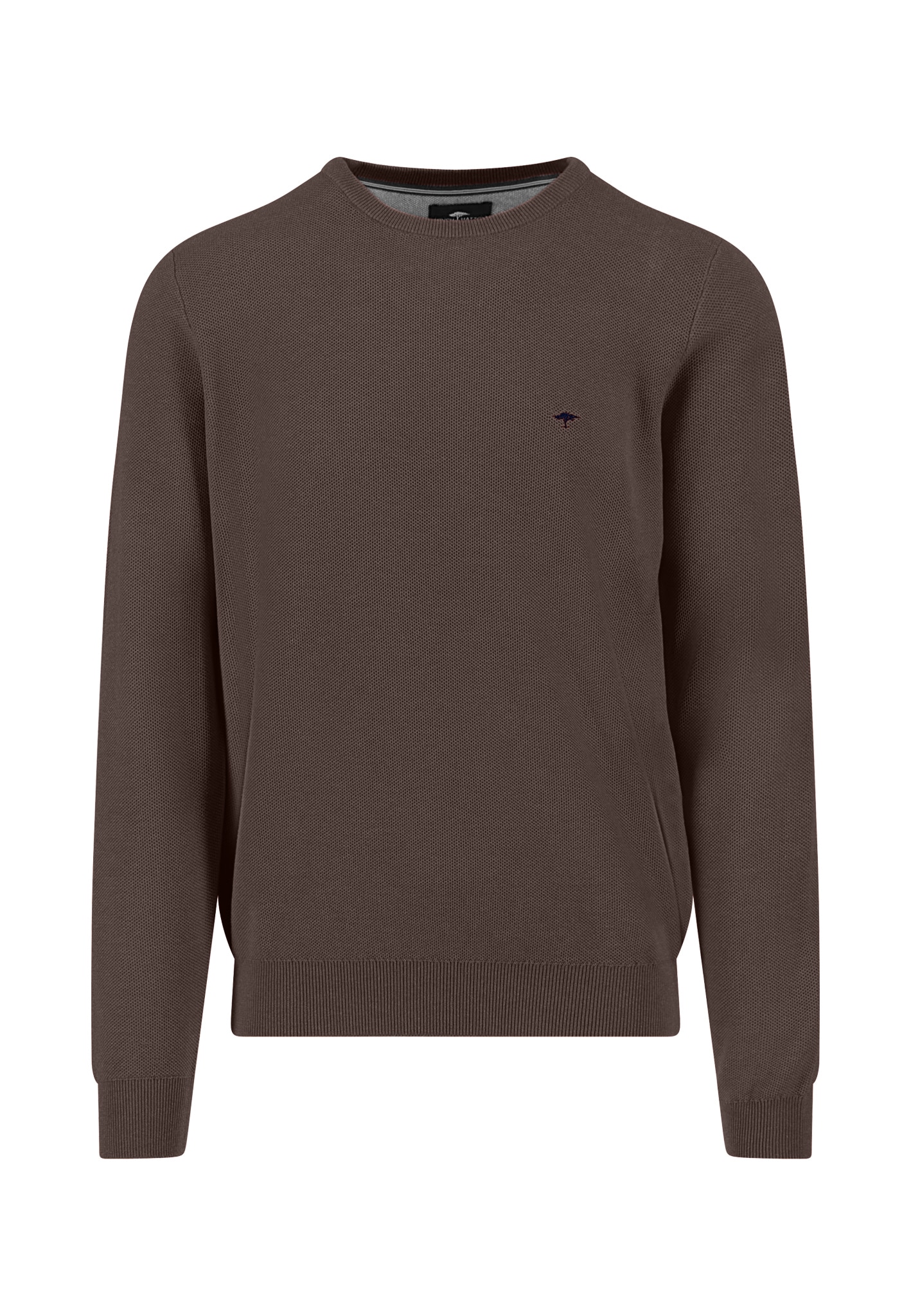 FYNCH-HATTON Rundhalspullover mit Logo Stickerei