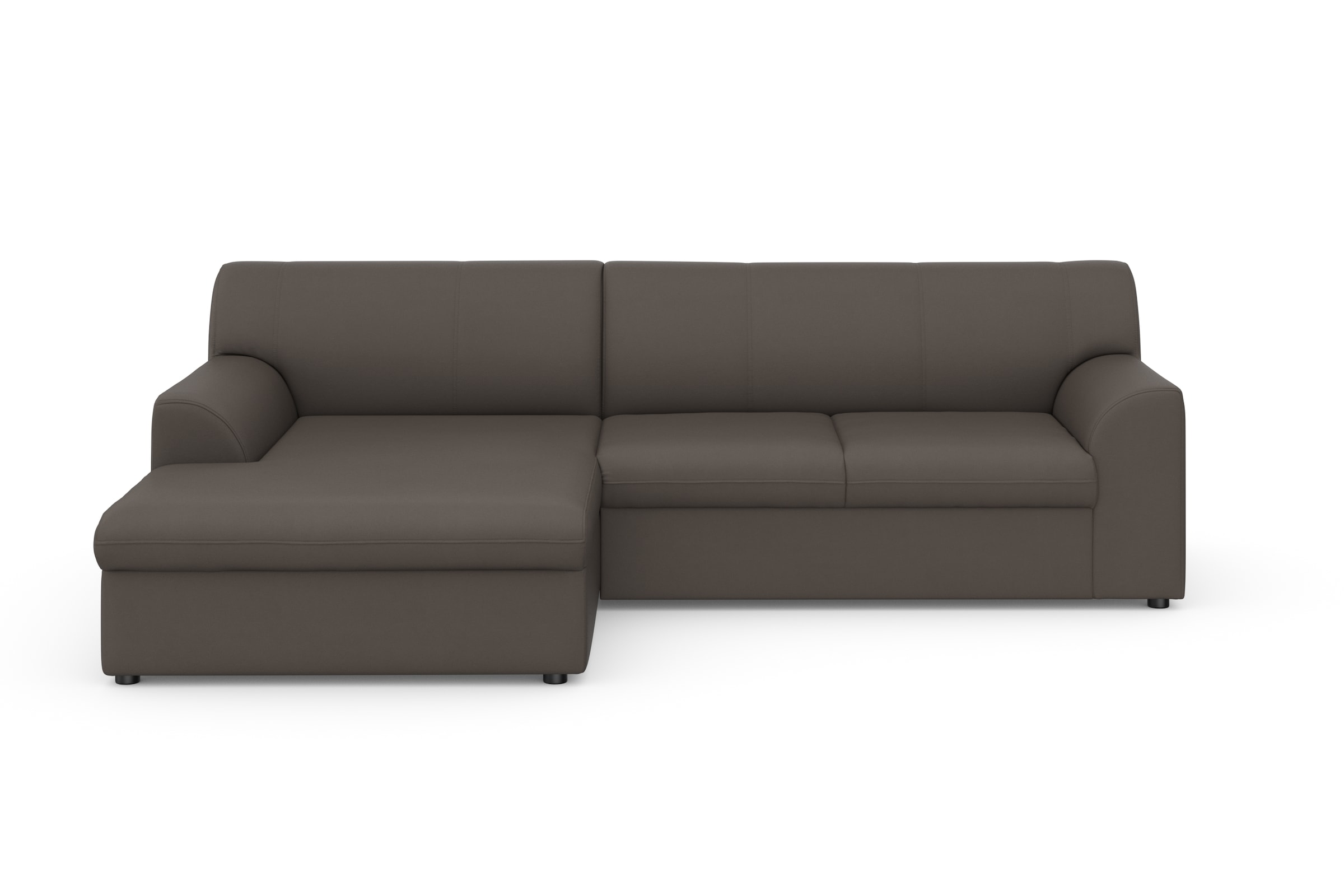DOMO collection Ecksofa »Topper, elegant und zeitlos, kompaktes Stellmass 245/155cm, L-Form«, mit Recamiere, wahlweise mit Schlaffunktion