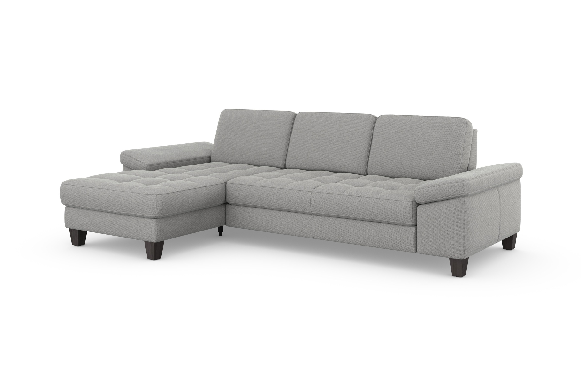 sit&more Ecksofa »Westham L-Form«, Recamiere, mit oder ohne Bettfunktion, Bettkasten, Füsse wengefarben