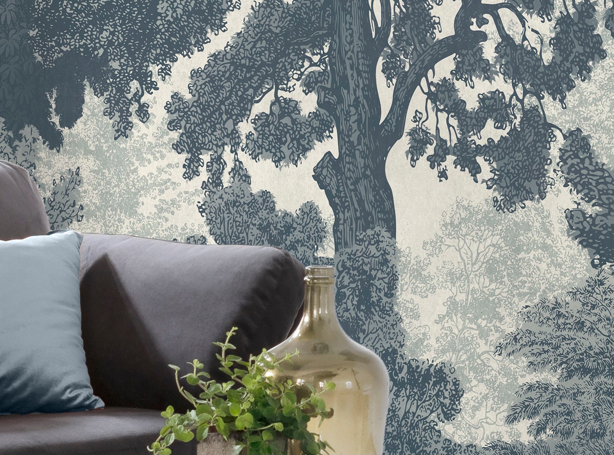 Komar Fototapete »Digitaldruck Vlies - Unfading Trees - Grösse 400 x 250 cm«, bedruckt, Wohnzimmer, Schlafzimmer