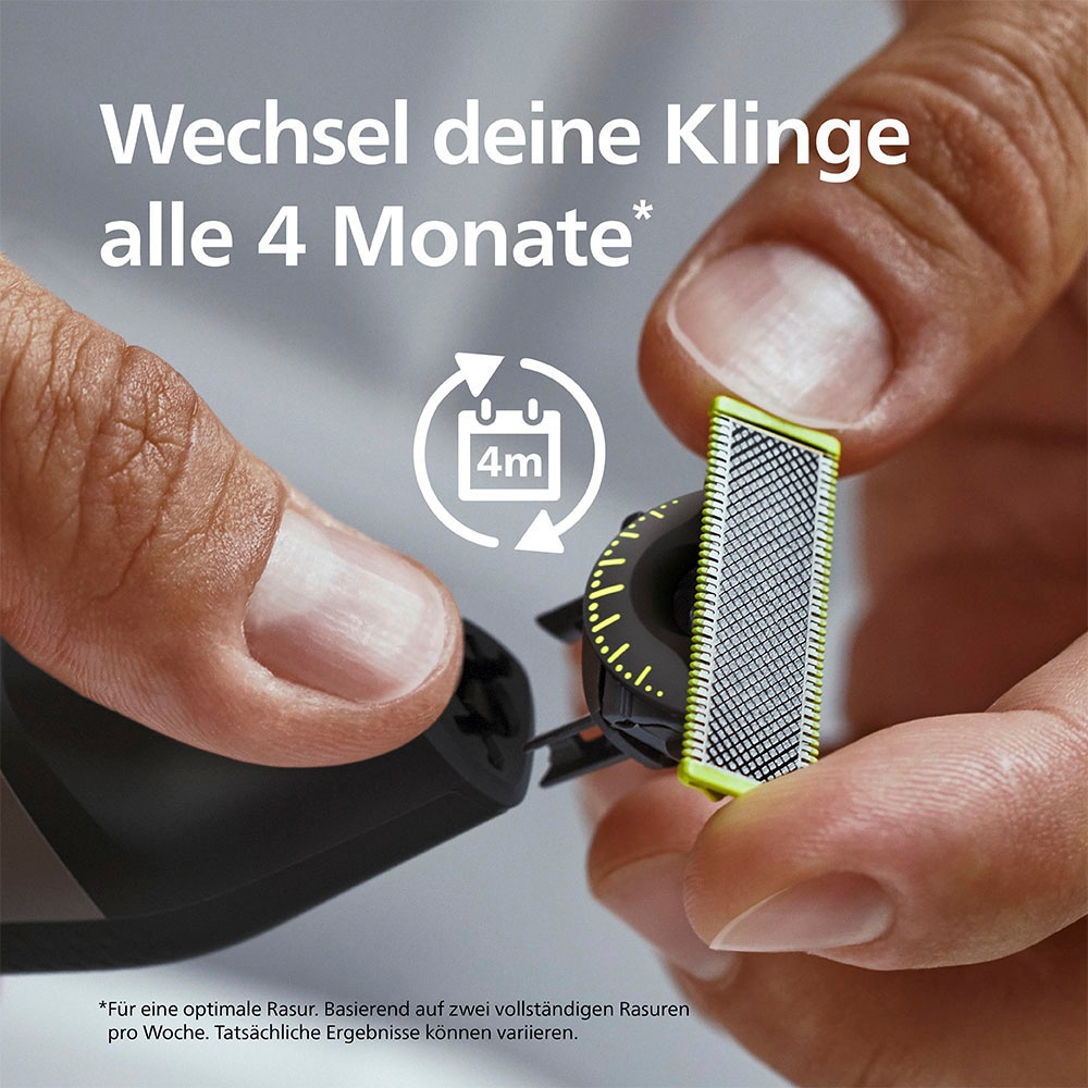 Philips Elektrorasierer »OneBlade Face & Body QP4631/65«, 4 St. Aufsätze, 360-Grad-Klinge, inkl. verstellbarem 5-in-1 Kammaufsatz