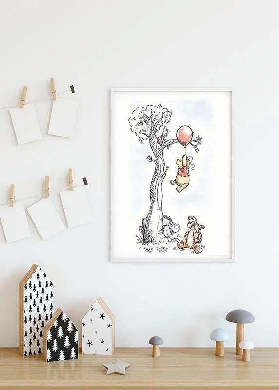 Komar Poster »Winnie Pooh Hang on«, Disney, (1 St.), Kinderzimmer, Schlafzimmer, Wohnzimmer