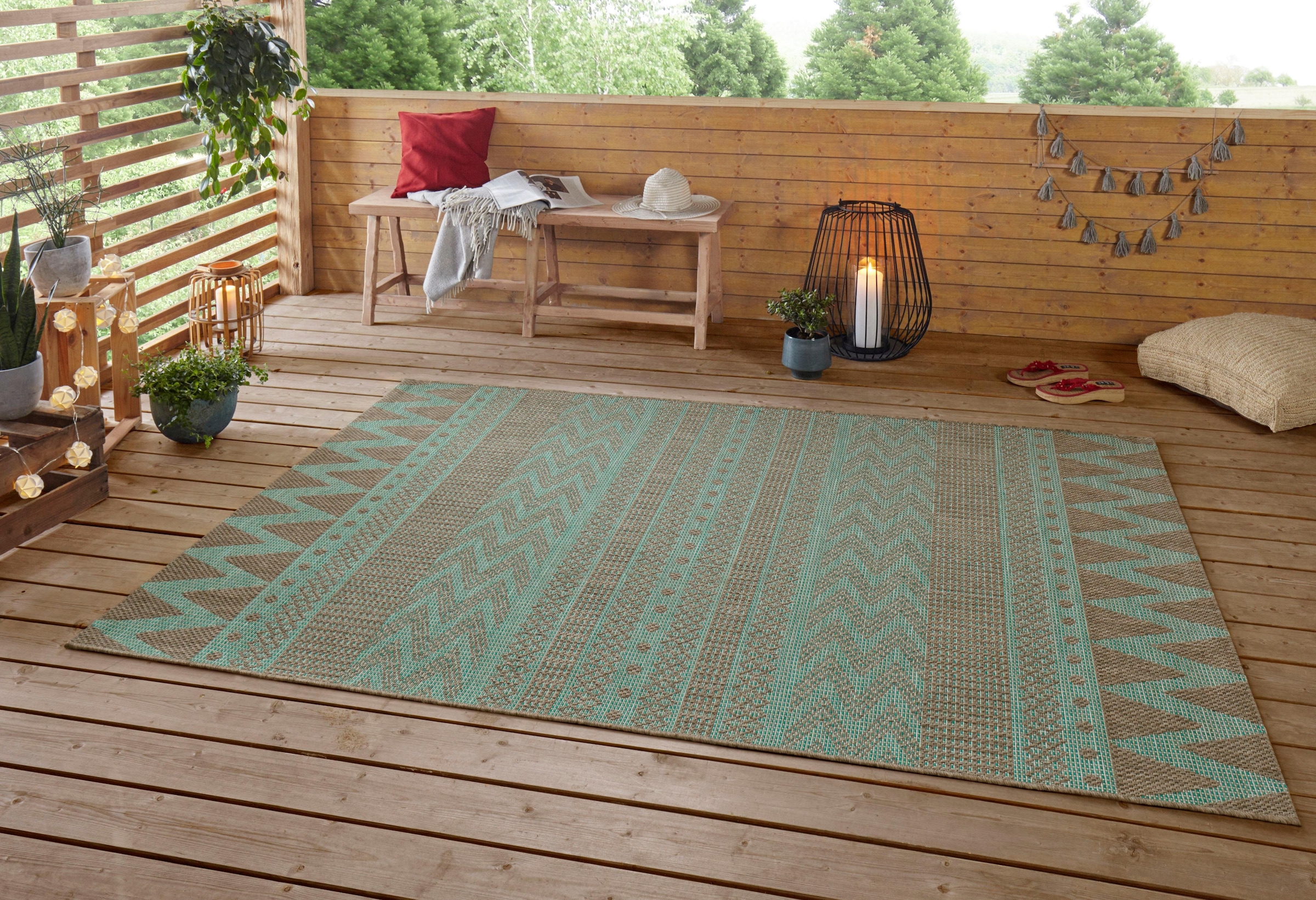 NORTHRUGS Teppich »Sidon«, rechteckig, In-und Outdoor geeignet,  Strapazierfähig und pflegeleicht, Flachgewebe online bestellen |  Jelmoli-Versand