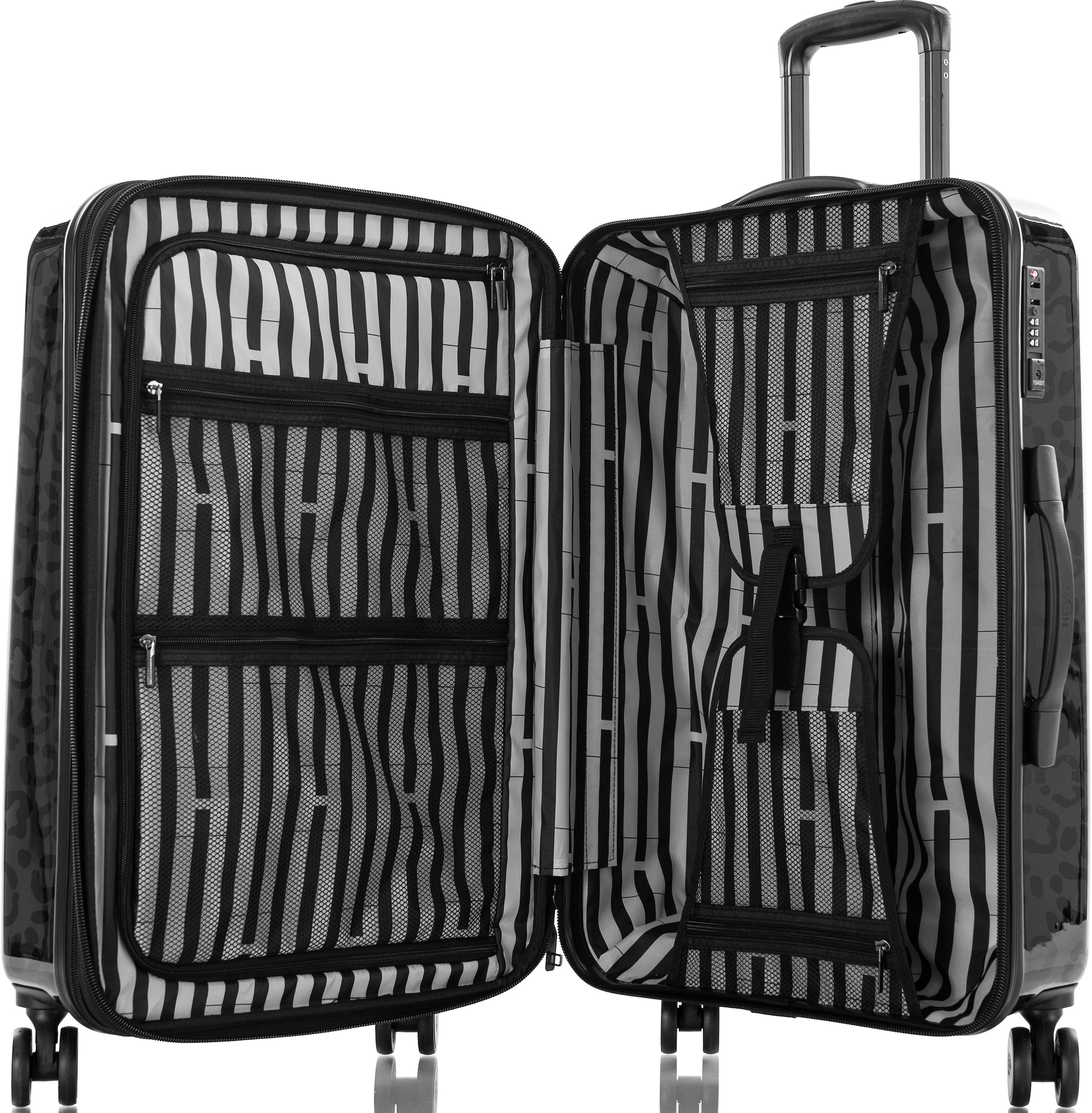 Heys Hartschalen-Trolley »Leopard, 66 cm«, 4 Rollen, Heys x Joachim Llambi Hartschalen-Koffer Volumenerweiterung
