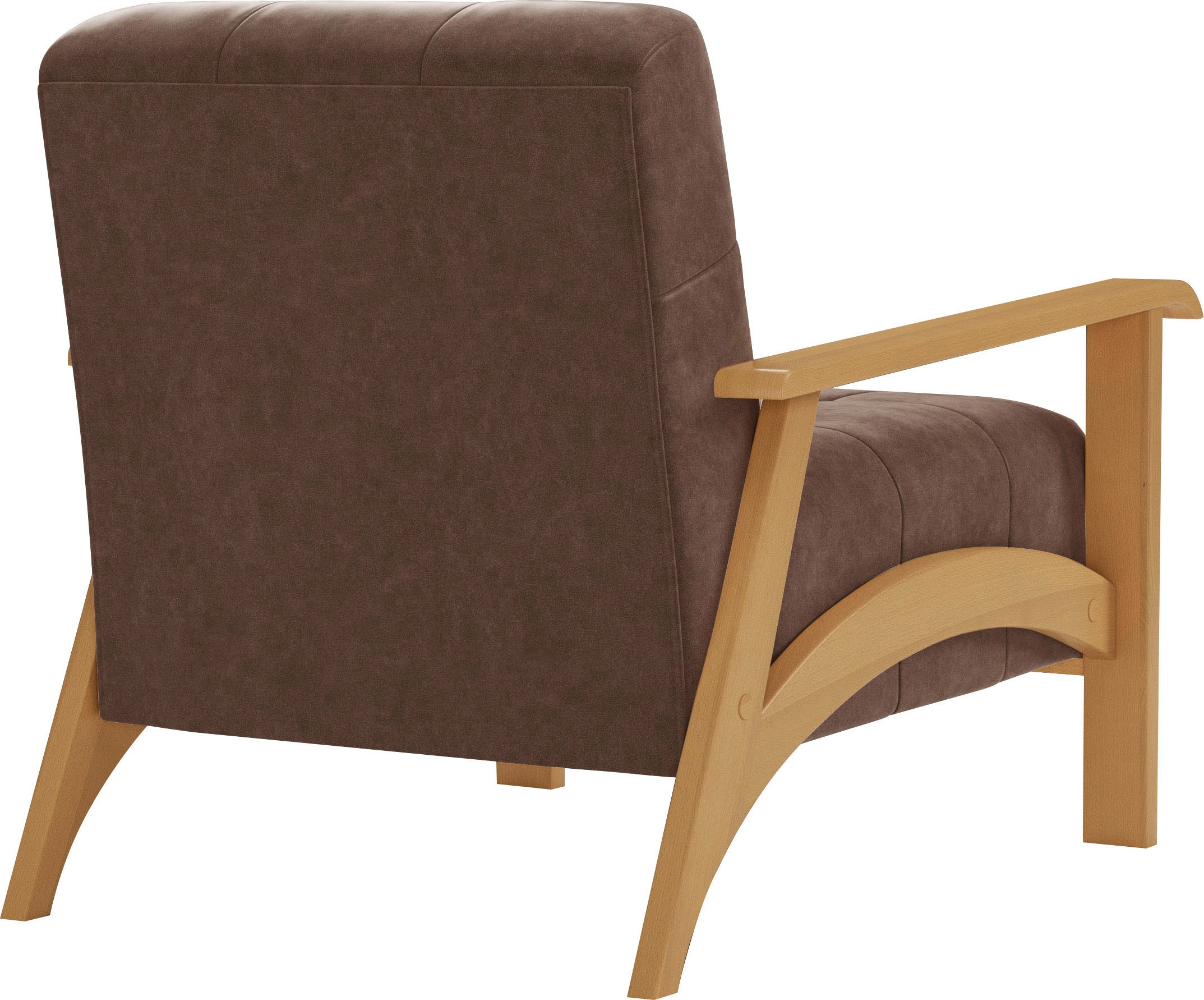 sit&more Sessel »Billund«, Armlehnen aus eichefarbigem Buchenholz, verschiedene Bezüge und Farben