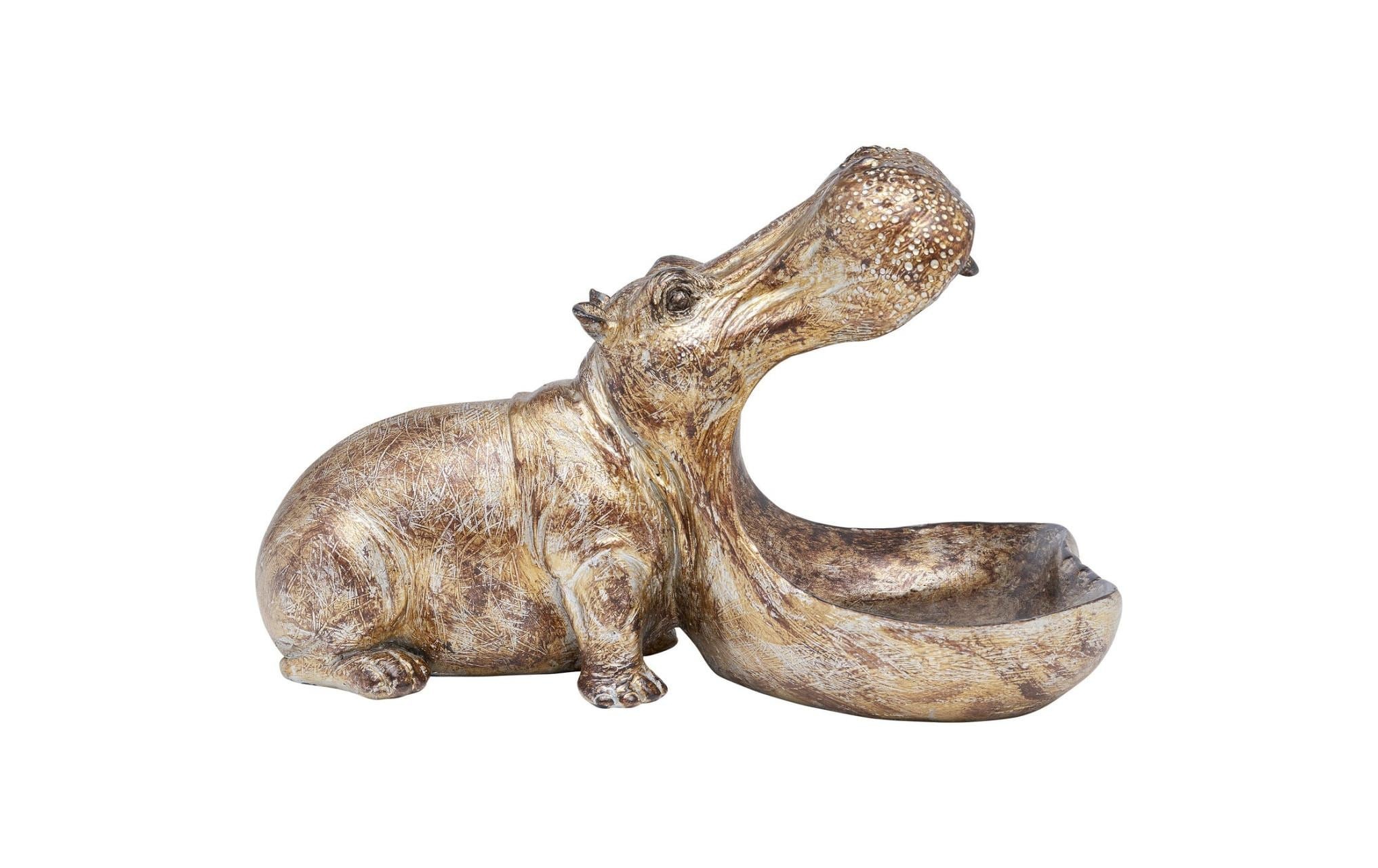 Kare Design Dekofigur »Hungry Hippo Goldfarben«